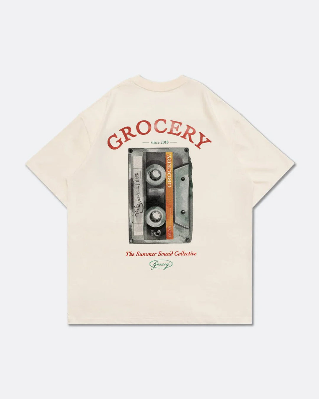 A Eckhaus Latta Shirt pictured on a model in front of a white background. The title of the product is Eckhaus Latta Eclipse Turtleneck - Stone and the image was taken by 199A®.