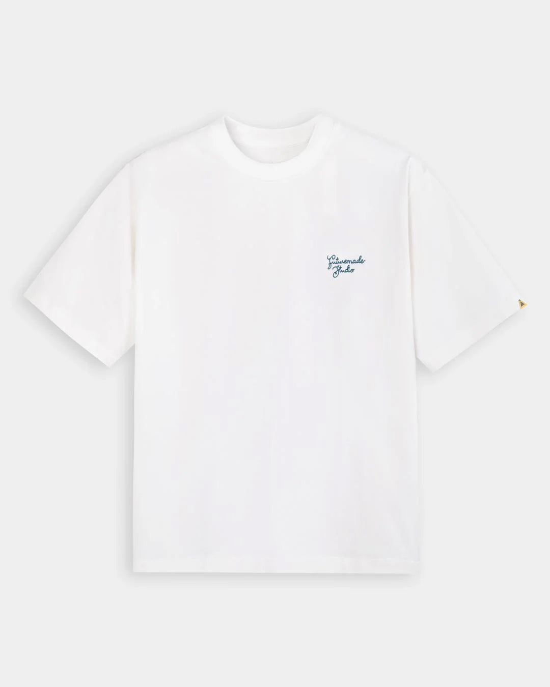 A Eckhaus Latta Shirt pictured on a model in front of a white background. The title of the product is Eckhaus Latta Eclipse Turtleneck - Stone and the image was taken by 199A®.