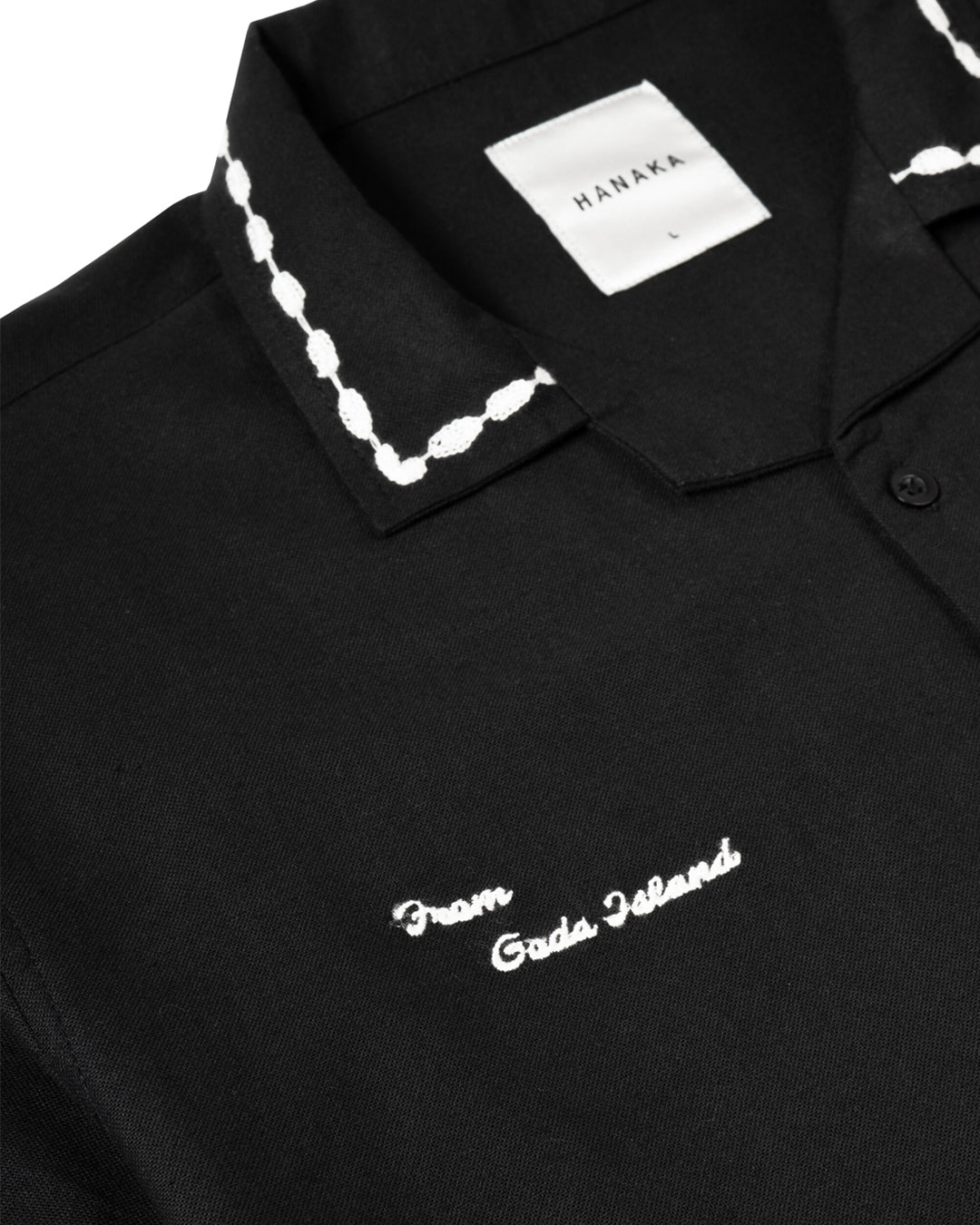 A Eckhaus Latta Shirt pictured on a model in front of a white background. The title of the product is Eckhaus Latta Eclipse Turtleneck - Stone and the image was taken by 199A®.