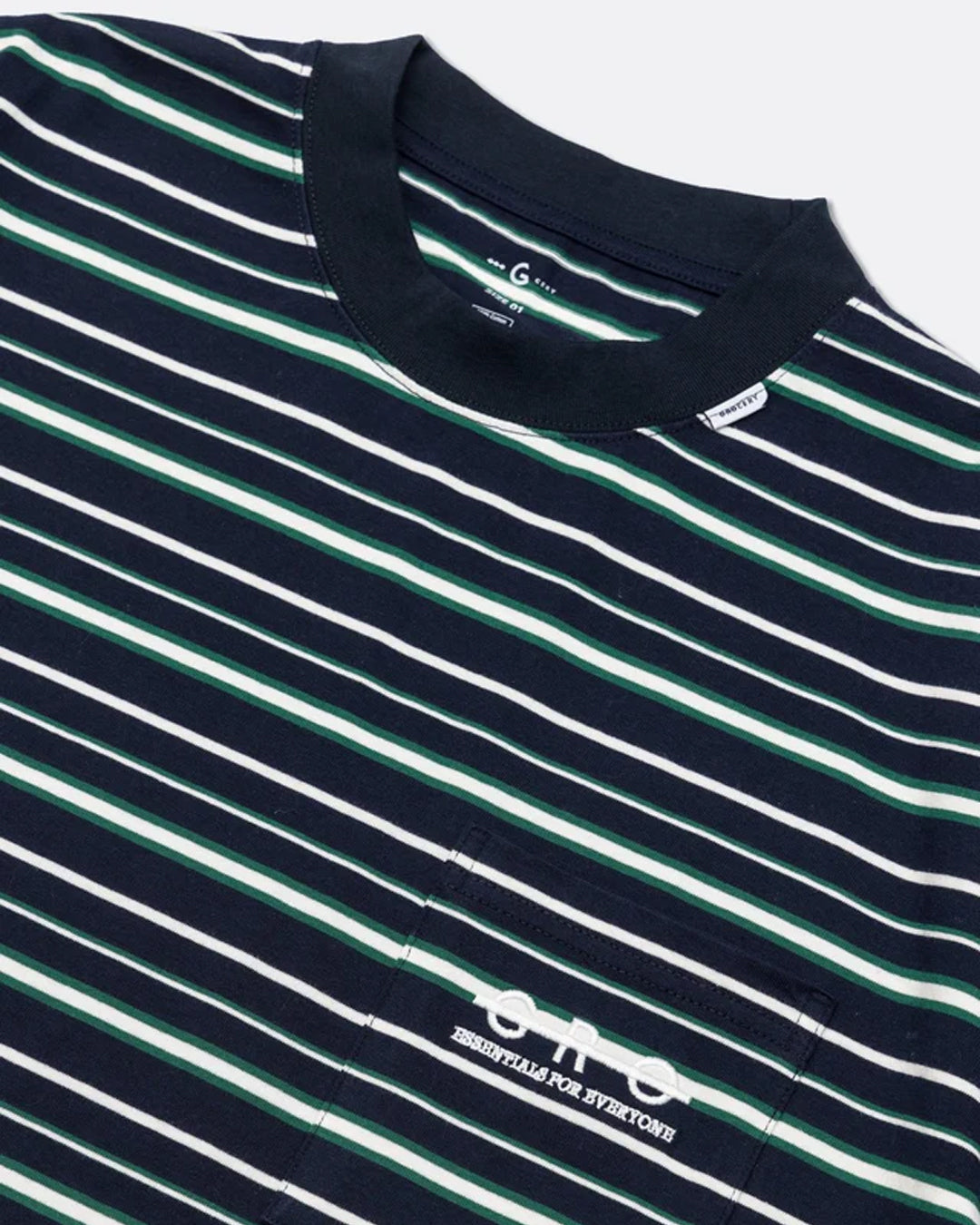 A Eckhaus Latta Shirt pictured on a model in front of a white background. The title of the product is Eckhaus Latta Eclipse Turtleneck - Stone and the image was taken by 199A®.