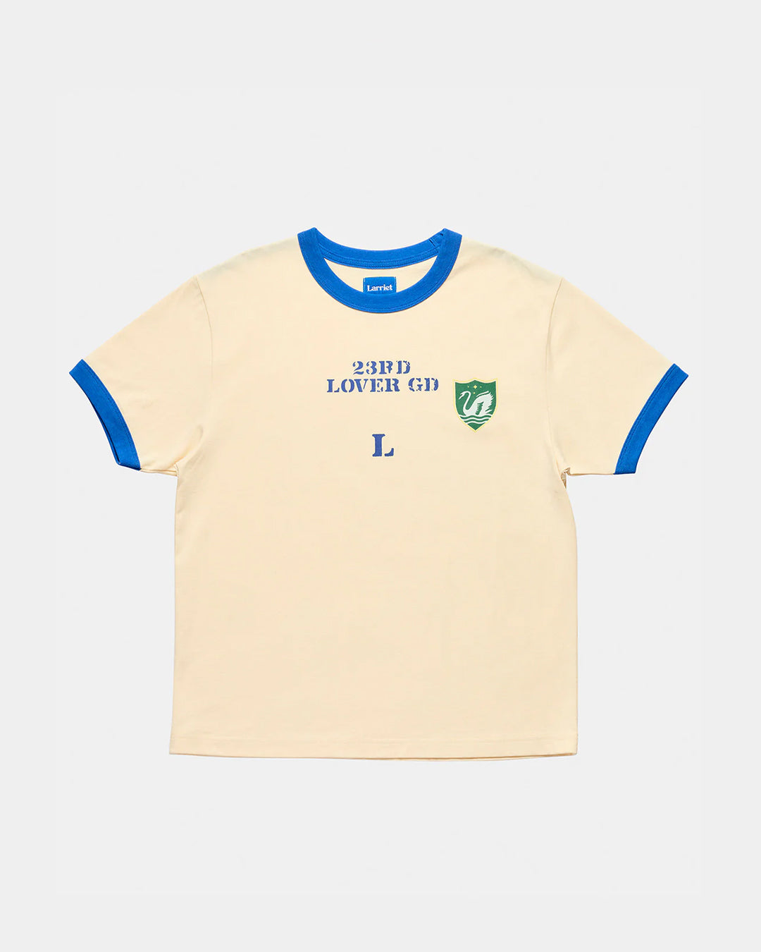 A Eckhaus Latta Shirt pictured on a model in front of a white background. The title of the product is Eckhaus Latta Eclipse Turtleneck - Stone and the image was taken by 199A®.