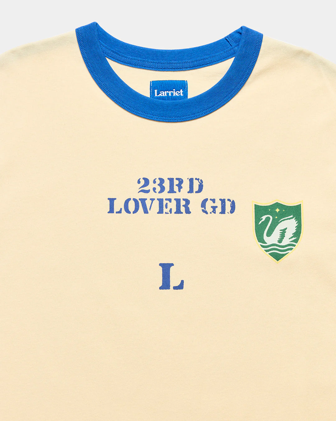 A Eckhaus Latta Shirt pictured on a model in front of a white background. The title of the product is Eckhaus Latta Eclipse Turtleneck - Stone and the image was taken by 199A®.