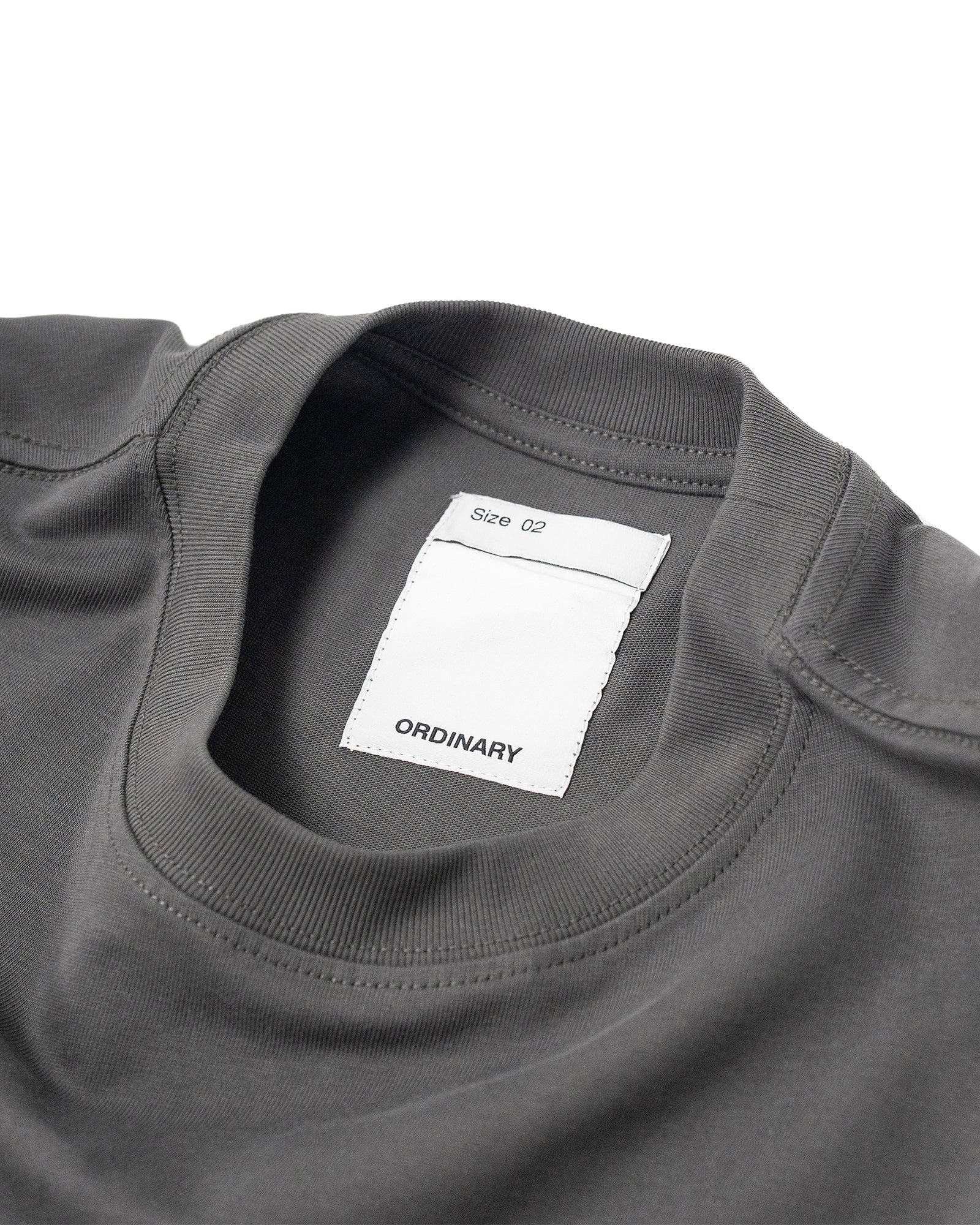 A Eckhaus Latta Shirt pictured on a model in front of a white background. The title of the product is Eckhaus Latta Eclipse Turtleneck - Stone and the image was taken by 199A®.