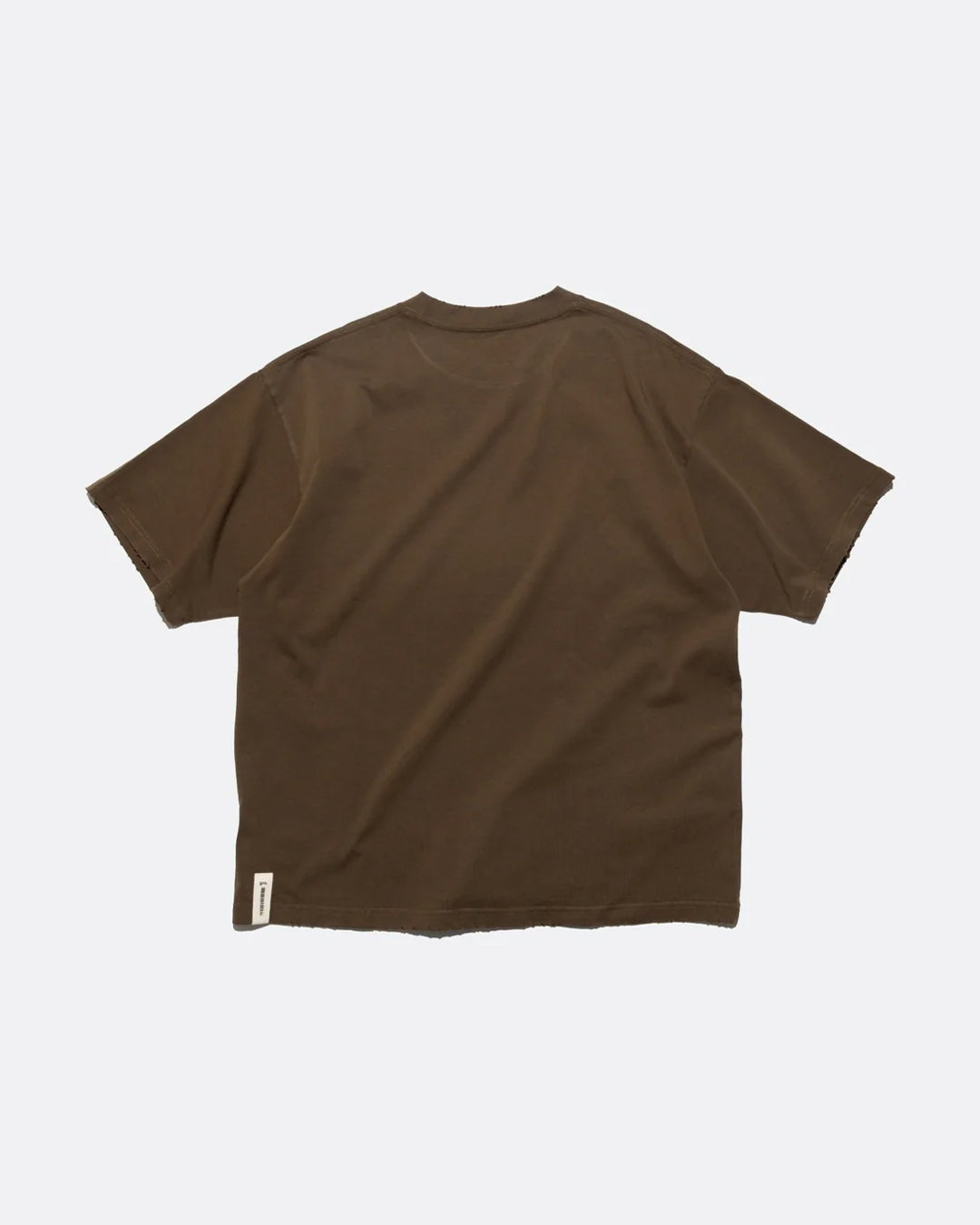 A Eckhaus Latta Shirt pictured on a model in front of a white background. The title of the product is Eckhaus Latta Eclipse Turtleneck - Stone and the image was taken by 199A®.