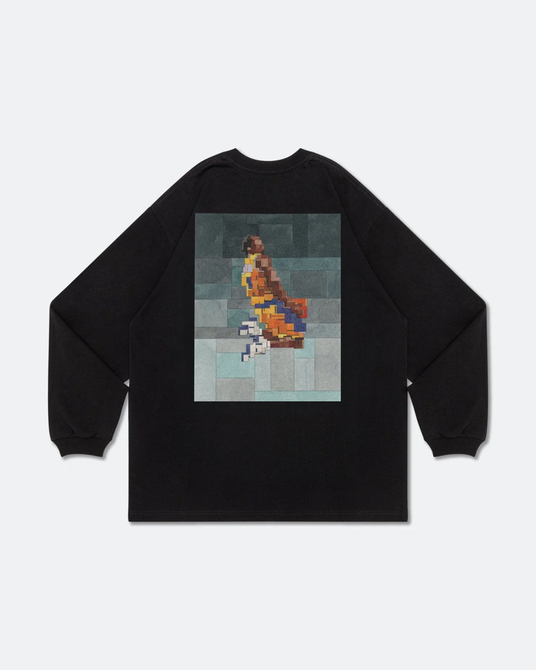 A Eckhaus Latta Shirt pictured on a model in front of a white background. The title of the product is Eckhaus Latta Eclipse Turtleneck - Stone and the image was taken by 199A®.