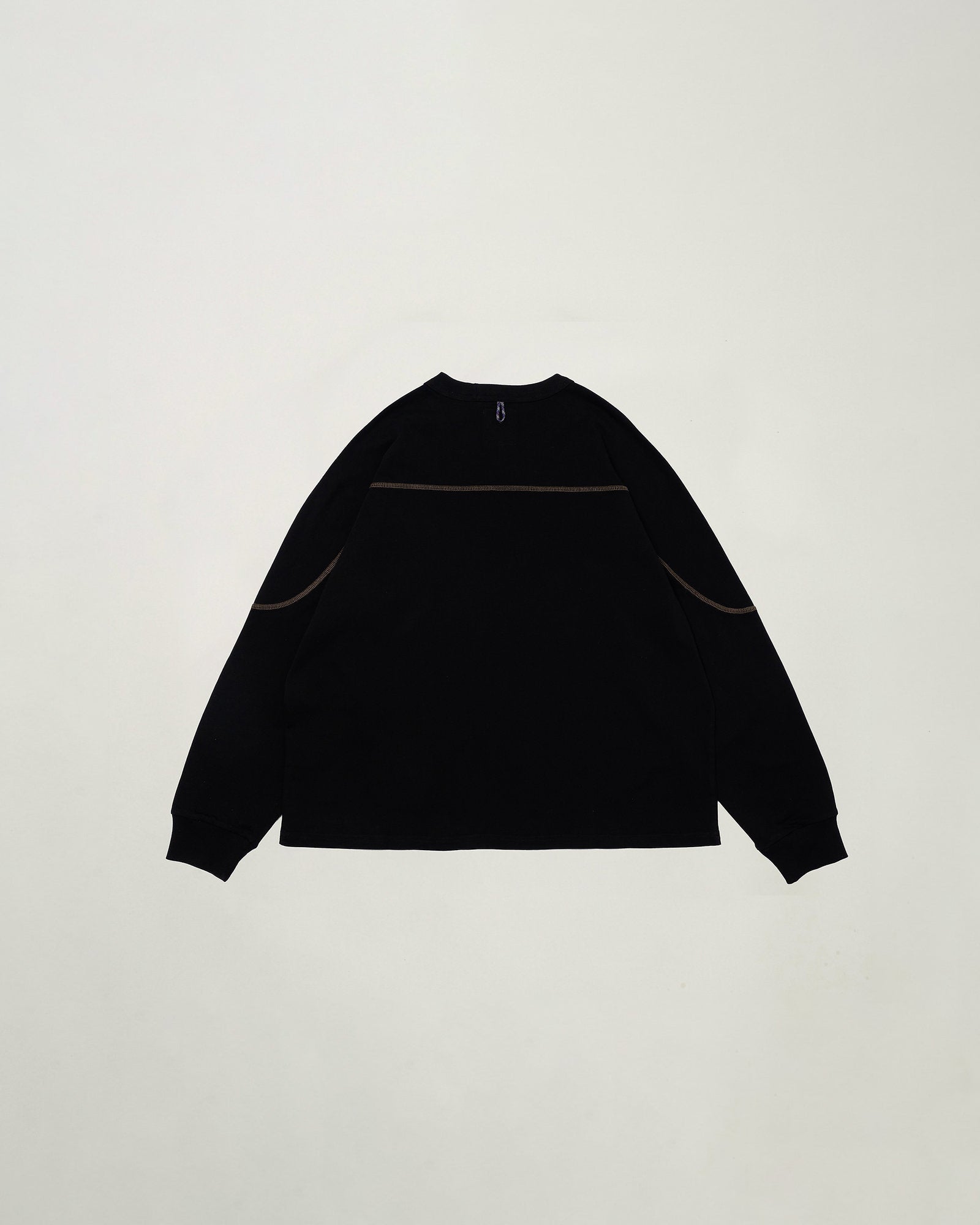 A Eckhaus Latta Shirt pictured on a model in front of a white background. The title of the product is Eckhaus Latta Eclipse Turtleneck - Stone and the image was taken by 199A®.