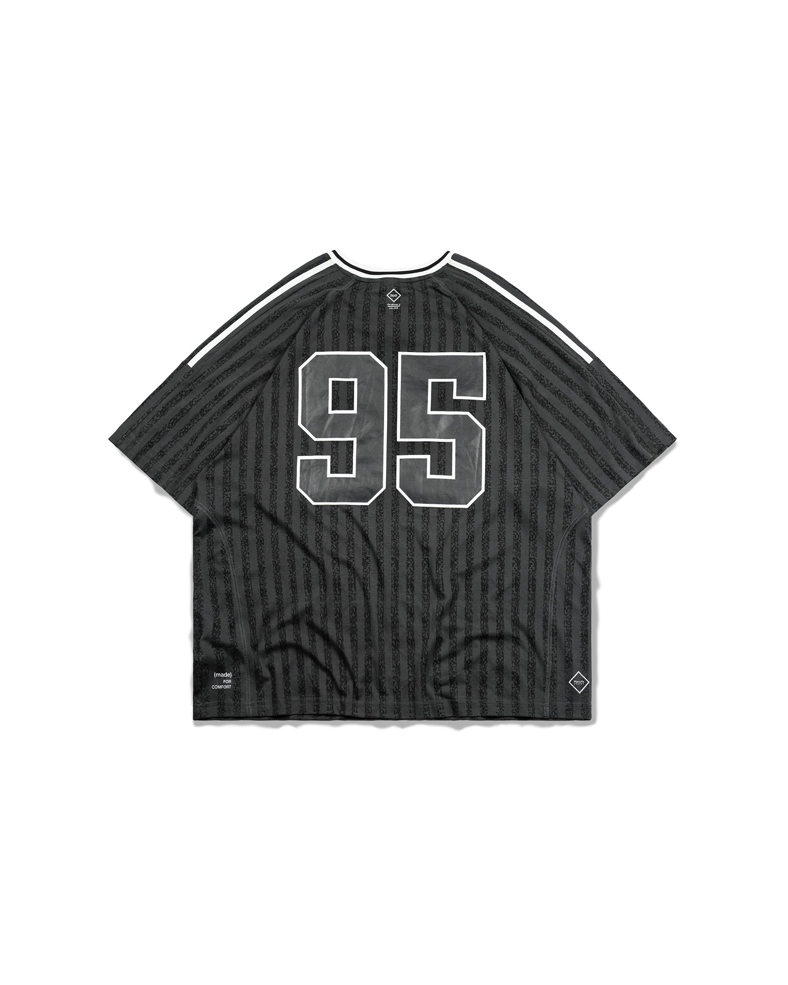 A Eckhaus Latta Shirt pictured on a model in front of a white background. The title of the product is Eckhaus Latta Eclipse Turtleneck - Stone and the image was taken by 199A®.