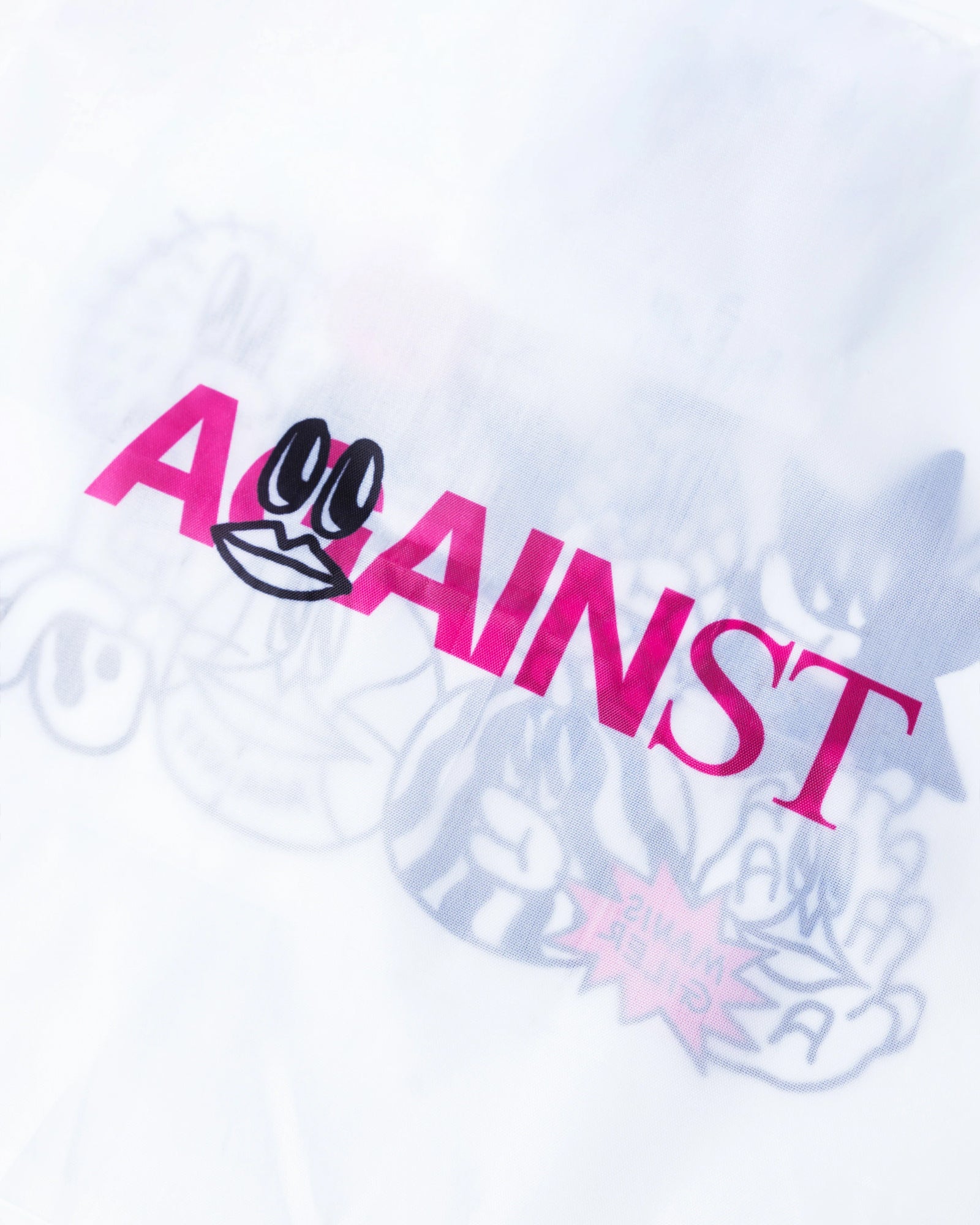 A Eckhaus Latta Shirt pictured on a model in front of a white background. The title of the product is Eckhaus Latta Eclipse Turtleneck - Stone and the image was taken by 199A®.