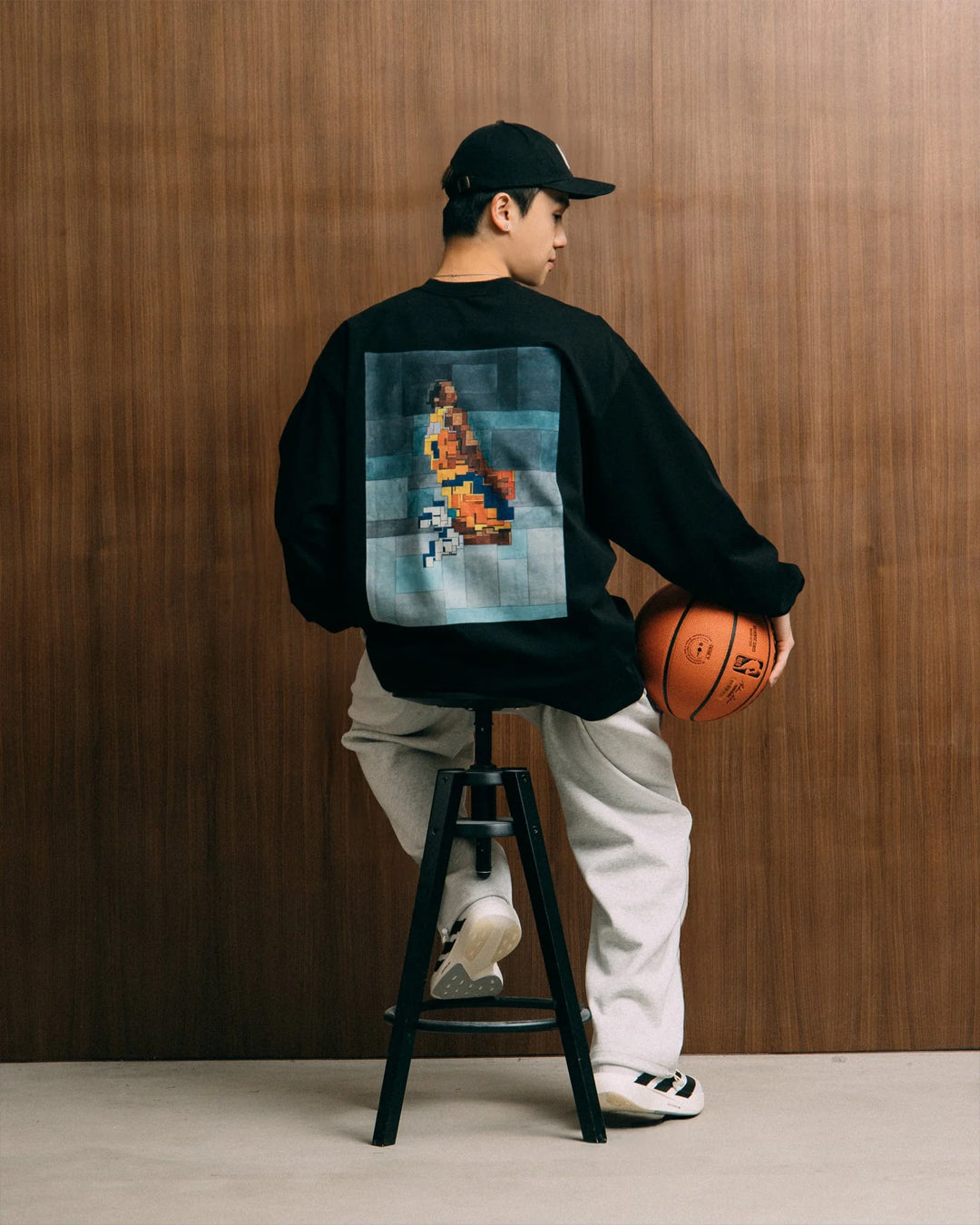 A Eckhaus Latta Shirt pictured on a model in front of a white background. The title of the product is Eckhaus Latta Eclipse Turtleneck - Stone and the image was taken by 199A®.