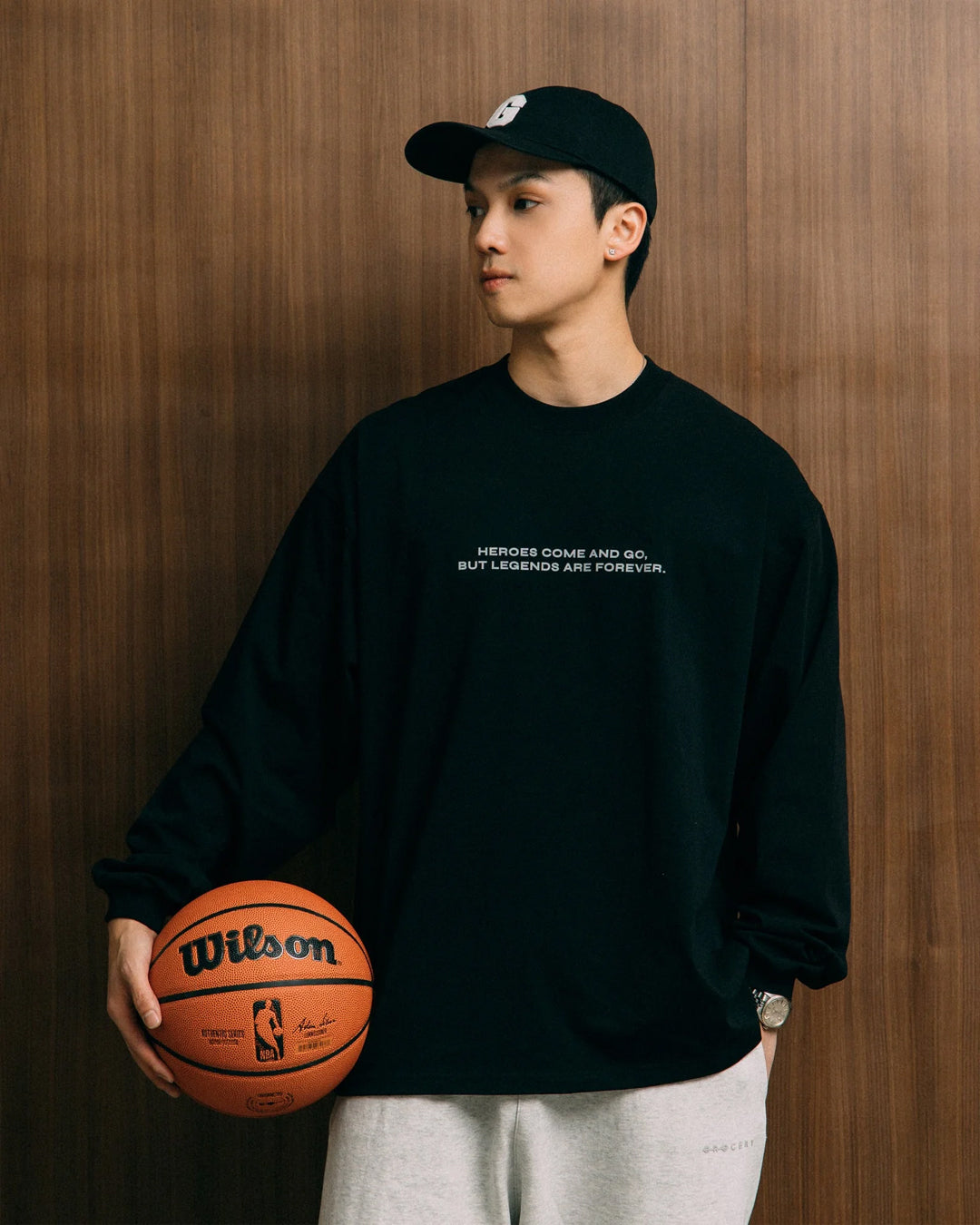 A Eckhaus Latta Shirt pictured on a model in front of a white background. The title of the product is Eckhaus Latta Eclipse Turtleneck - Stone and the image was taken by 199A®.