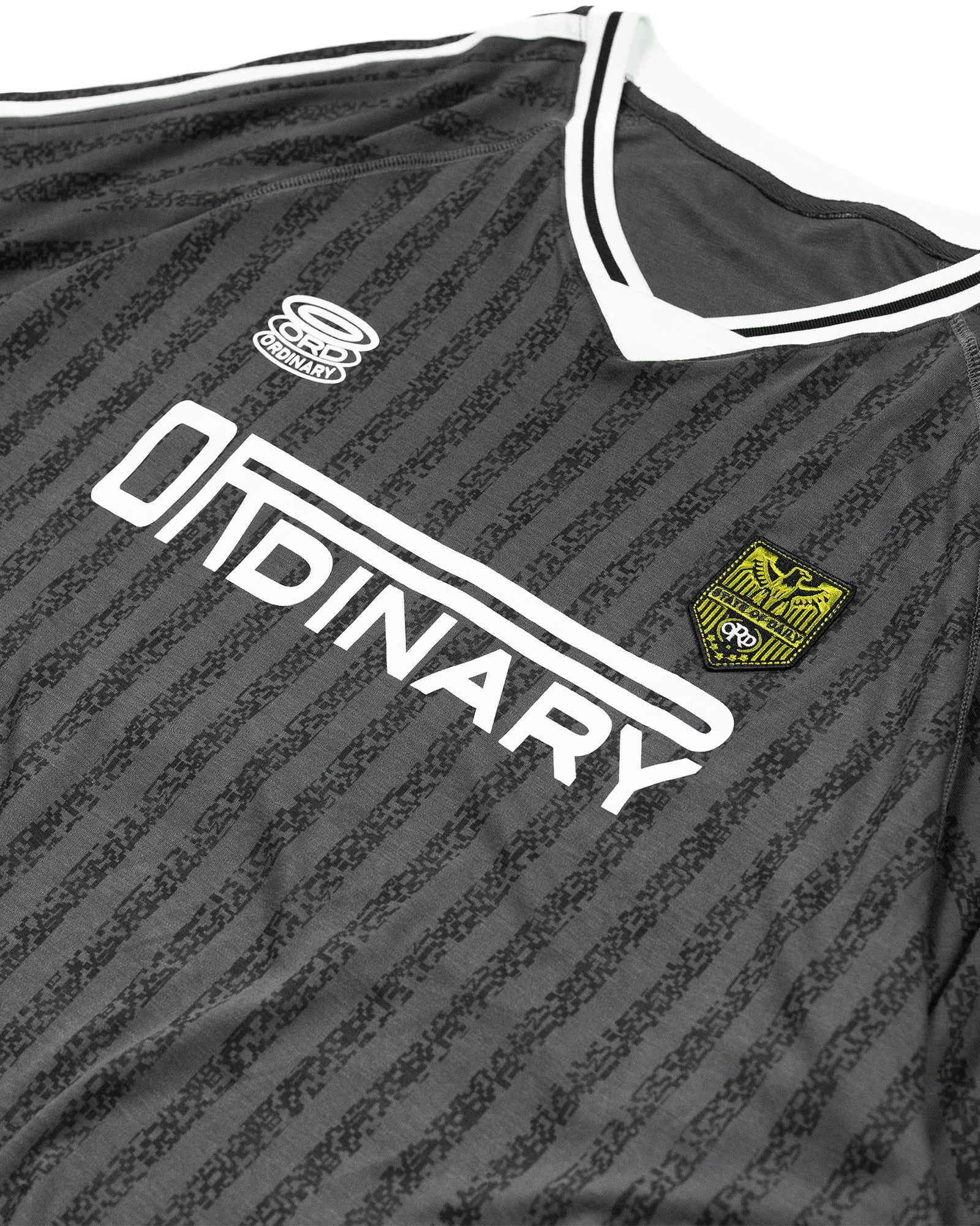 A Eckhaus Latta Shirt pictured on a model in front of a white background. The title of the product is Eckhaus Latta Eclipse Turtleneck - Stone and the image was taken by 199A®.