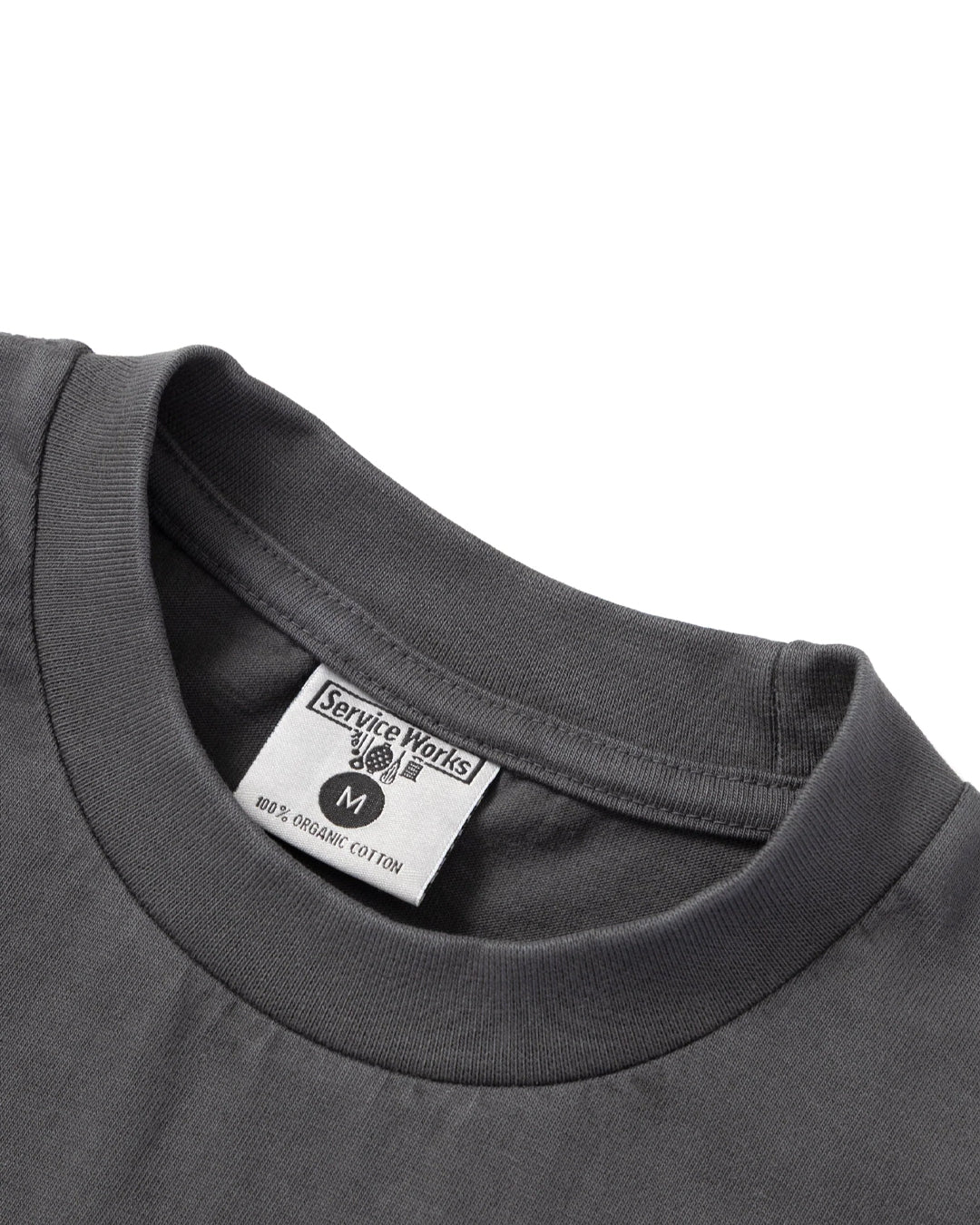 A Eckhaus Latta Shirt pictured on a model in front of a white background. The title of the product is Eckhaus Latta Eclipse Turtleneck - Stone and the image was taken by 199A®.