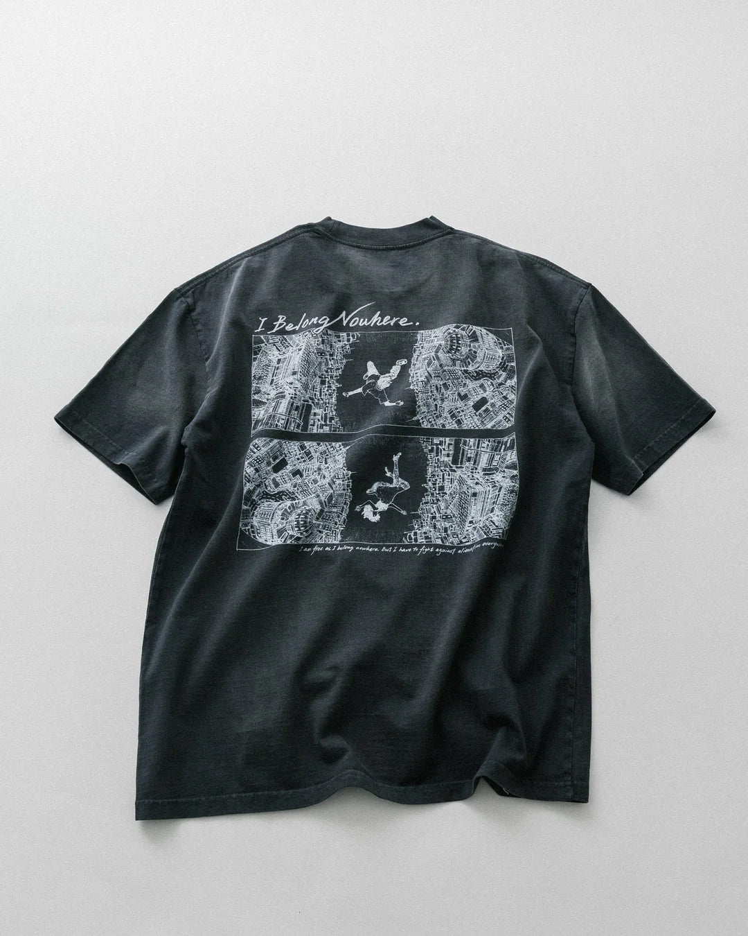 A Eckhaus Latta Shirt pictured on a model in front of a white background. The title of the product is Eckhaus Latta Eclipse Turtleneck - Stone and the image was taken by 199A®.