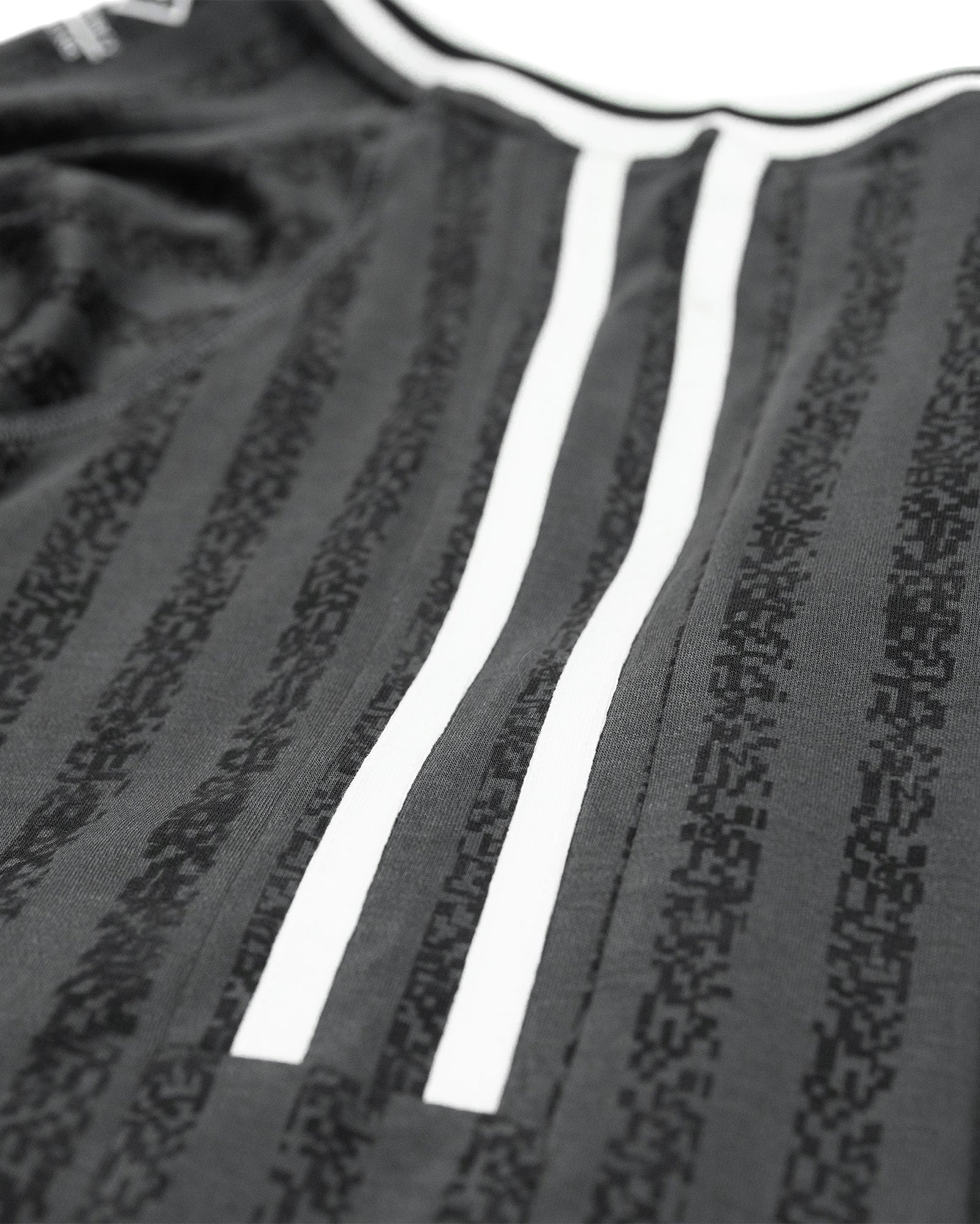 A Eckhaus Latta Shirt pictured on a model in front of a white background. The title of the product is Eckhaus Latta Eclipse Turtleneck - Stone and the image was taken by 199A®.