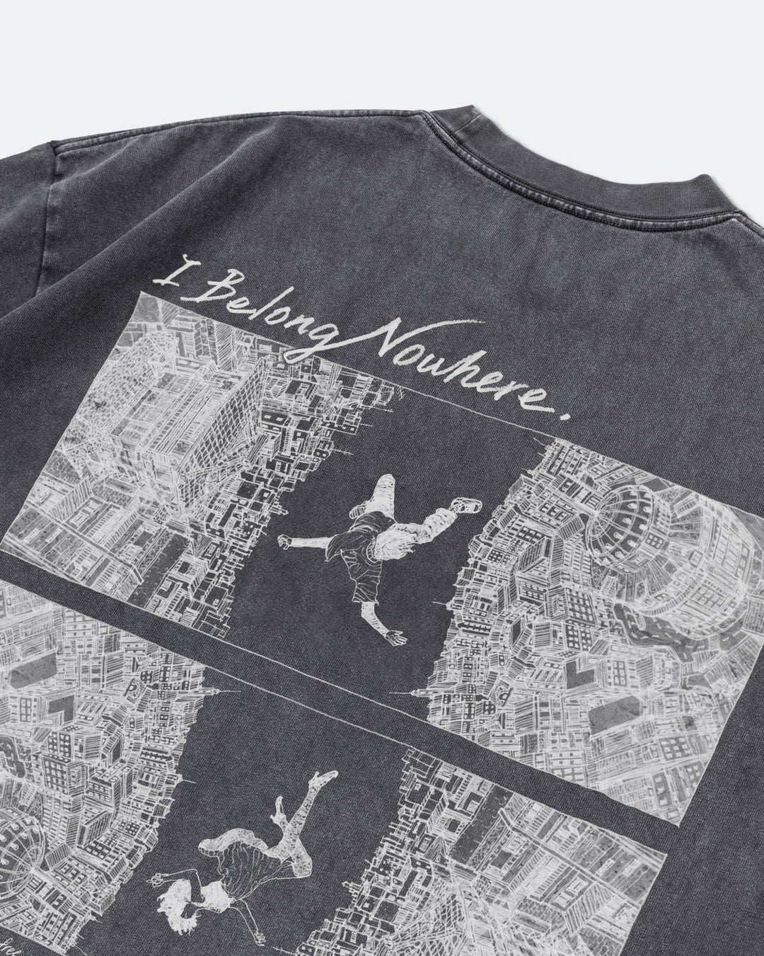 A Eckhaus Latta Shirt pictured on a model in front of a white background. The title of the product is Eckhaus Latta Eclipse Turtleneck - Stone and the image was taken by 199A®.