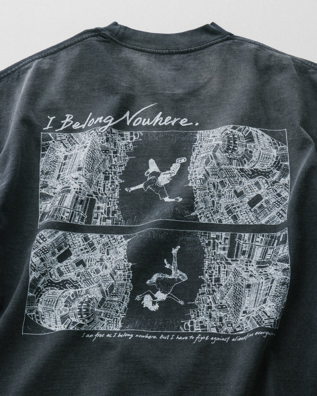 A Eckhaus Latta Shirt pictured on a model in front of a white background. The title of the product is Eckhaus Latta Eclipse Turtleneck - Stone and the image was taken by 199A®.