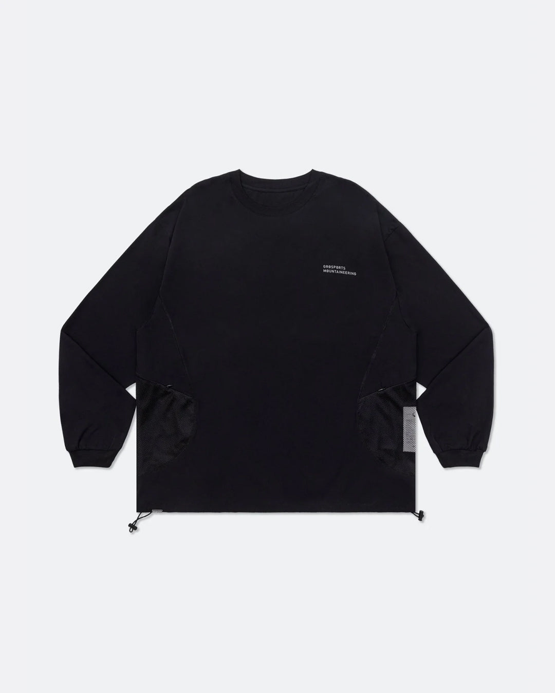 A Eckhaus Latta Shirt pictured on a model in front of a white background. The title of the product is Eckhaus Latta Eclipse Turtleneck - Stone and the image was taken by 199A®.