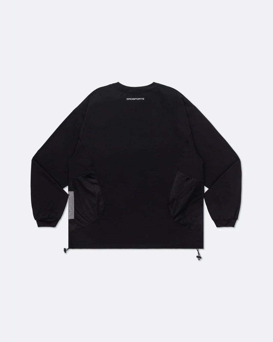 A Eckhaus Latta Shirt pictured on a model in front of a white background. The title of the product is Eckhaus Latta Eclipse Turtleneck - Stone and the image was taken by 199A®.