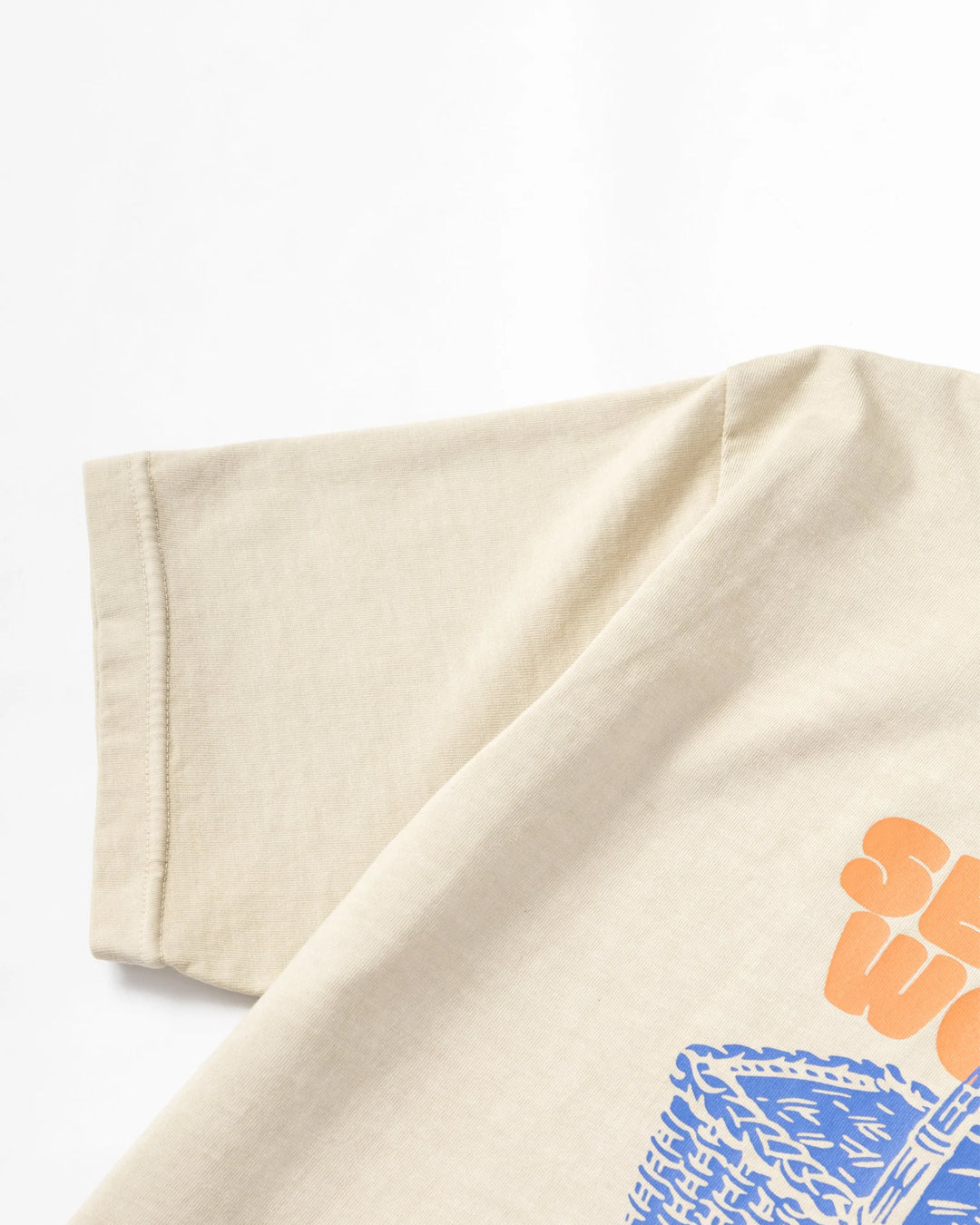 A Eckhaus Latta Shirt pictured on a model in front of a white background. The title of the product is Eckhaus Latta Eclipse Turtleneck - Stone and the image was taken by 199A®.