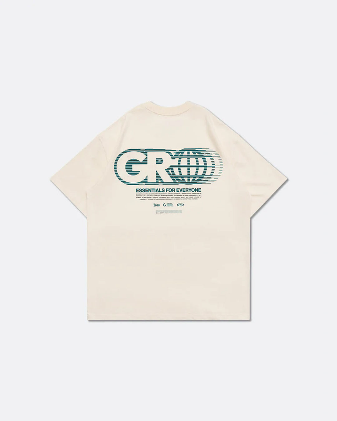 A Eckhaus Latta Shirt pictured on a model in front of a white background. The title of the product is Eckhaus Latta Eclipse Turtleneck - Stone and the image was taken by 199A®.