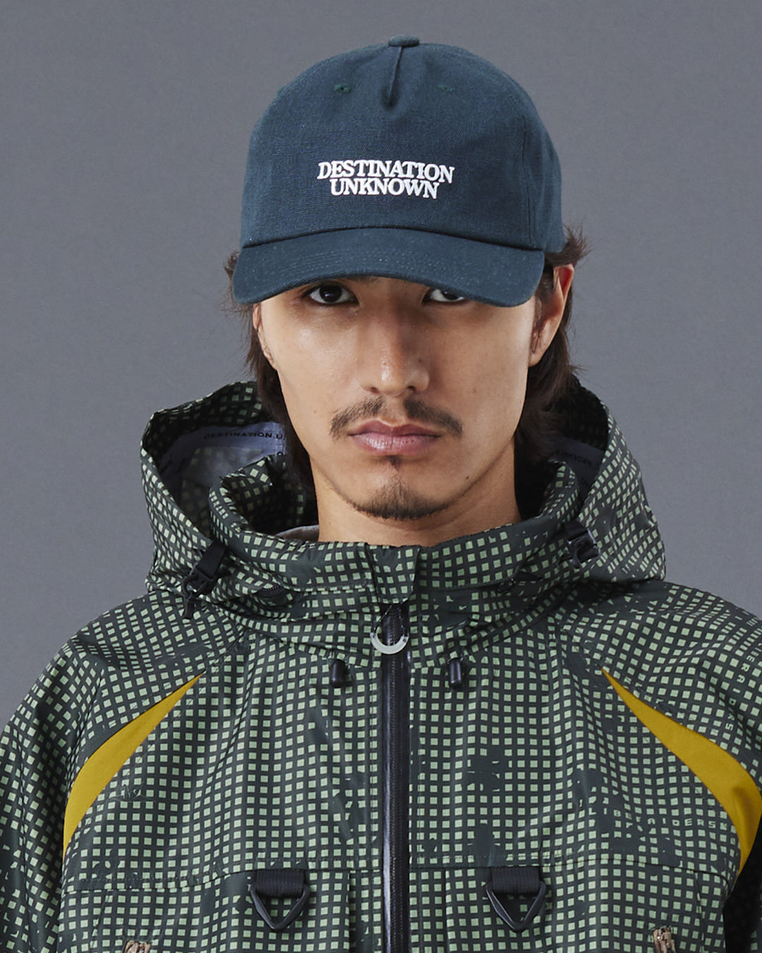 A Eckhaus Latta Shirt pictured on a model in front of a white background. The title of the product is Eckhaus Latta Eclipse Turtleneck - Stone and the image was taken by 199A®.