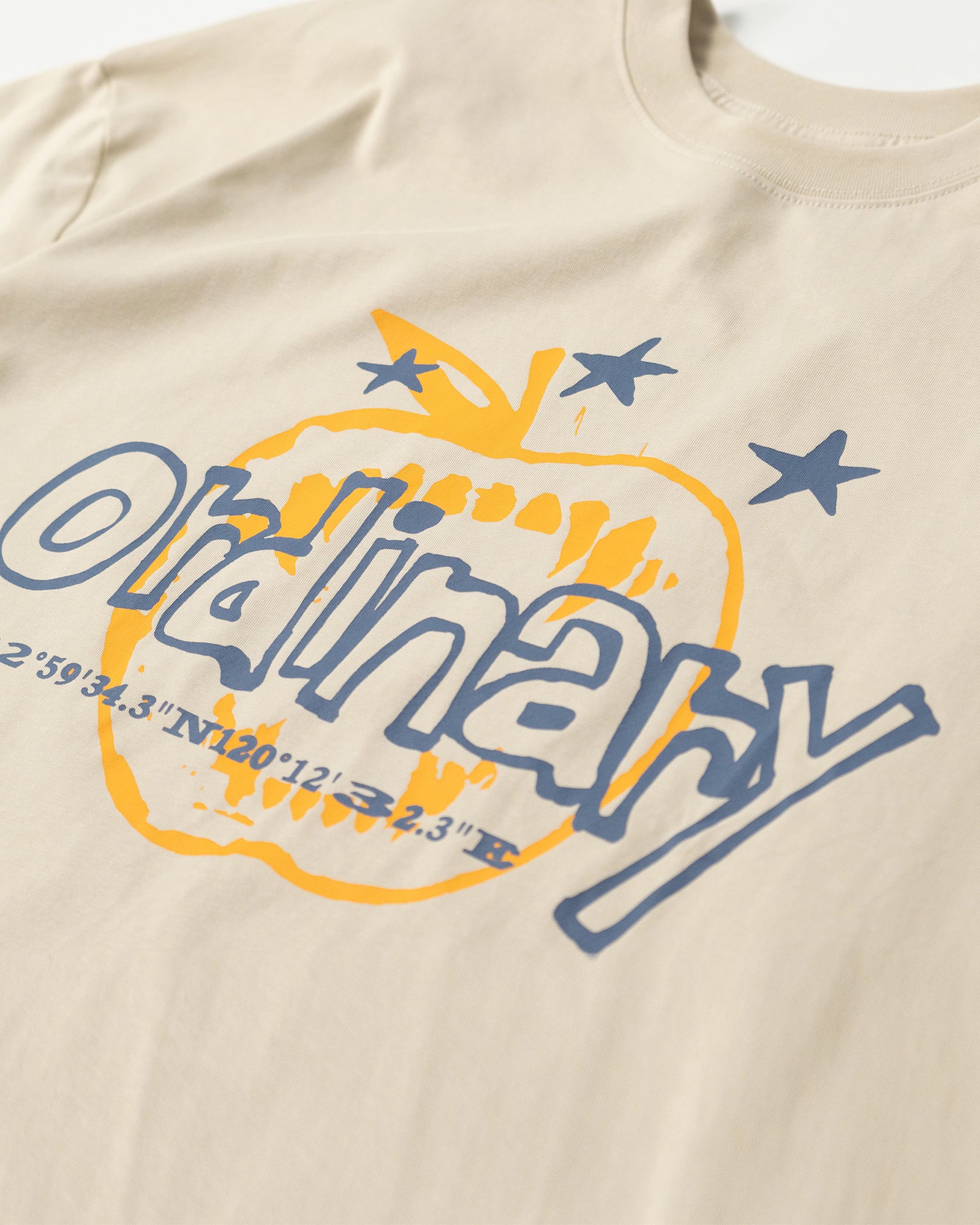 A Eckhaus Latta Shirt pictured on a model in front of a white background. The title of the product is Eckhaus Latta Eclipse Turtleneck - Stone and the image was taken by 199A®.