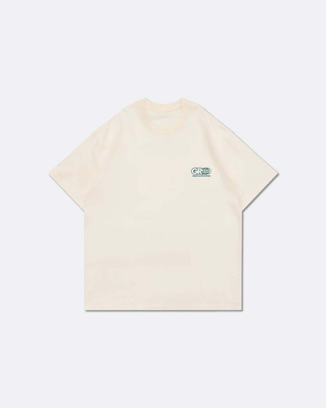 A Eckhaus Latta Shirt pictured on a model in front of a white background. The title of the product is Eckhaus Latta Eclipse Turtleneck - Stone and the image was taken by 199A®.