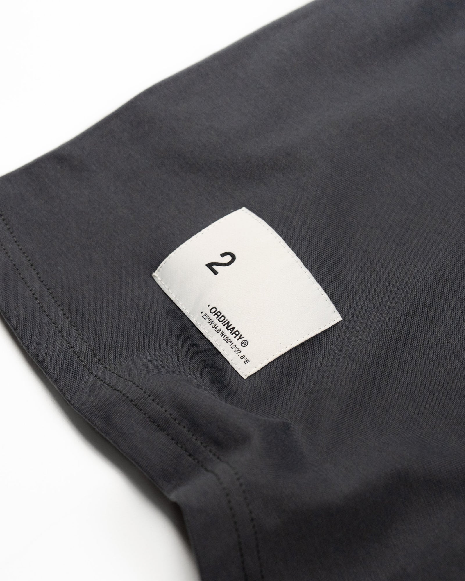 A Eckhaus Latta Shirt pictured on a model in front of a white background. The title of the product is Eckhaus Latta Eclipse Turtleneck - Stone and the image was taken by 199A®.