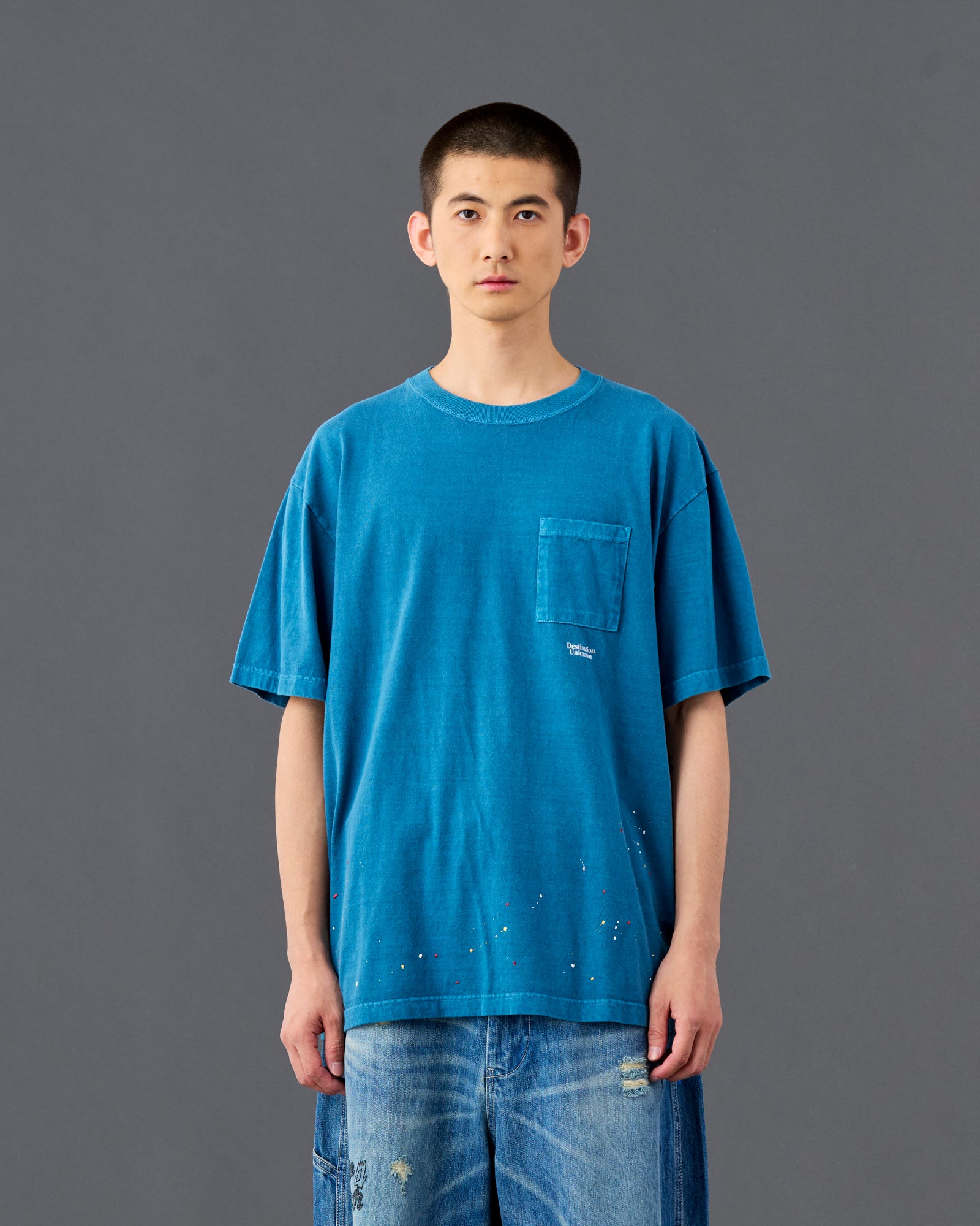 A Eckhaus Latta Shirt pictured on a model in front of a white background. The title of the product is Eckhaus Latta Eclipse Turtleneck - Stone and the image was taken by 199A®.