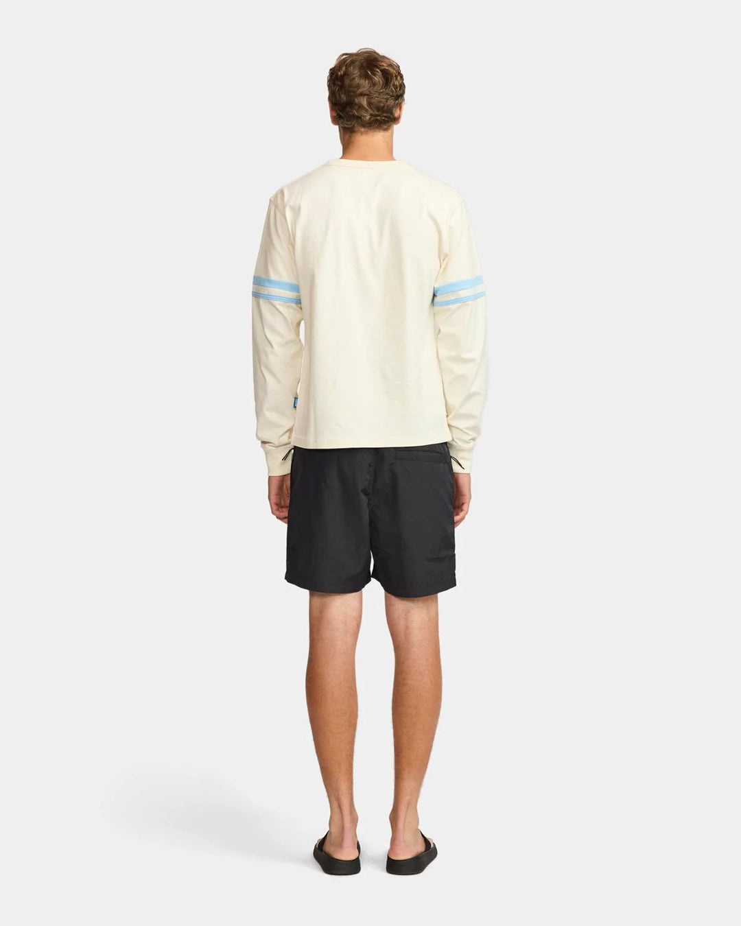 A Eckhaus Latta Shirt pictured on a model in front of a white background. The title of the product is Eckhaus Latta Eclipse Turtleneck - Stone and the image was taken by 199A®.