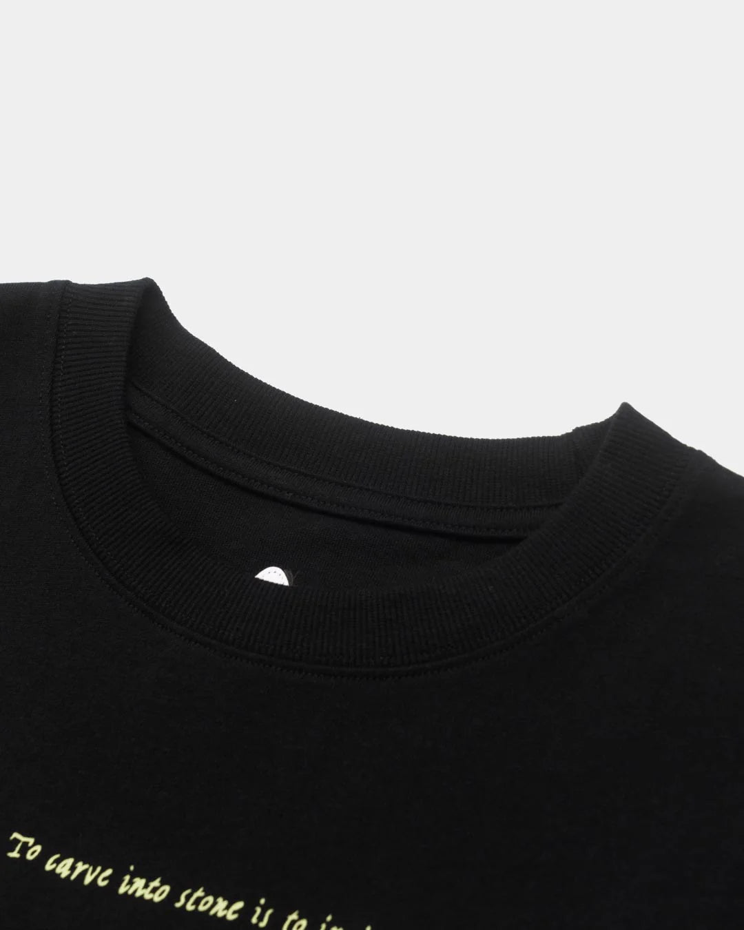 A Eckhaus Latta Shirt pictured on a model in front of a white background. The title of the product is Eckhaus Latta Eclipse Turtleneck - Stone and the image was taken by 199A®.