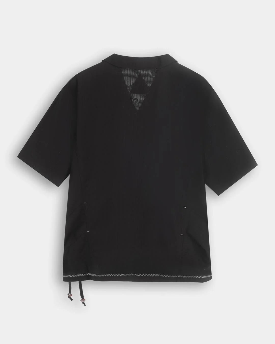 A Eckhaus Latta Shirt pictured on a model in front of a white background. The title of the product is Eckhaus Latta Eclipse Turtleneck - Stone and the image was taken by 199A®.