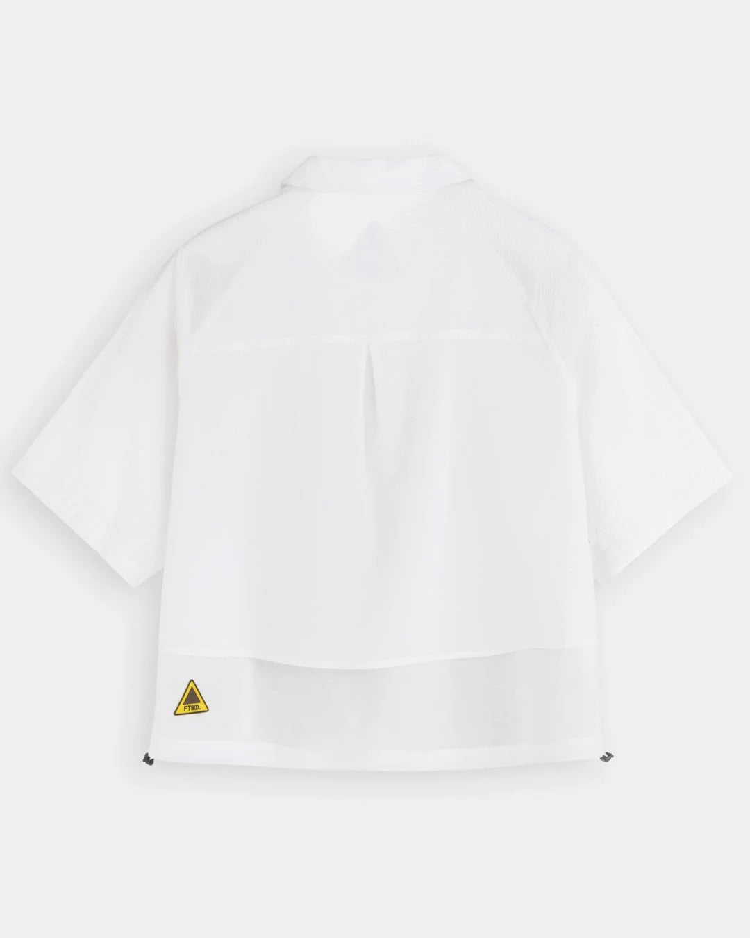 A Eckhaus Latta Shirt pictured on a model in front of a white background. The title of the product is Eckhaus Latta Eclipse Turtleneck - Stone and the image was taken by 199A®.