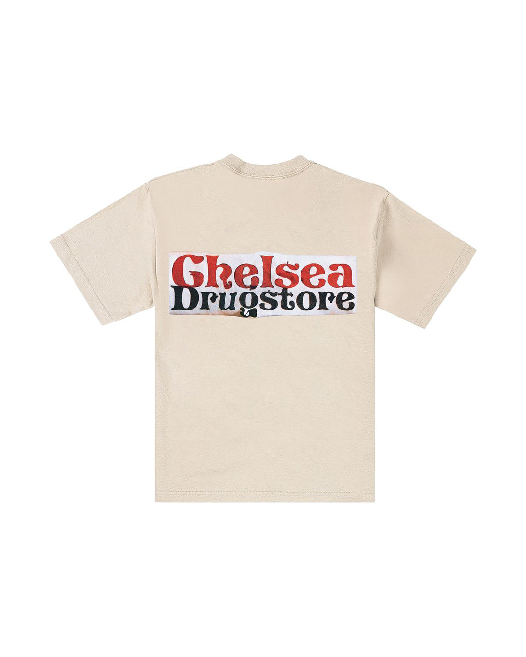 A Eckhaus Latta Shirt pictured on a model in front of a white background. The title of the product is Eckhaus Latta Eclipse Turtleneck - Stone and the image was taken by 199A®.