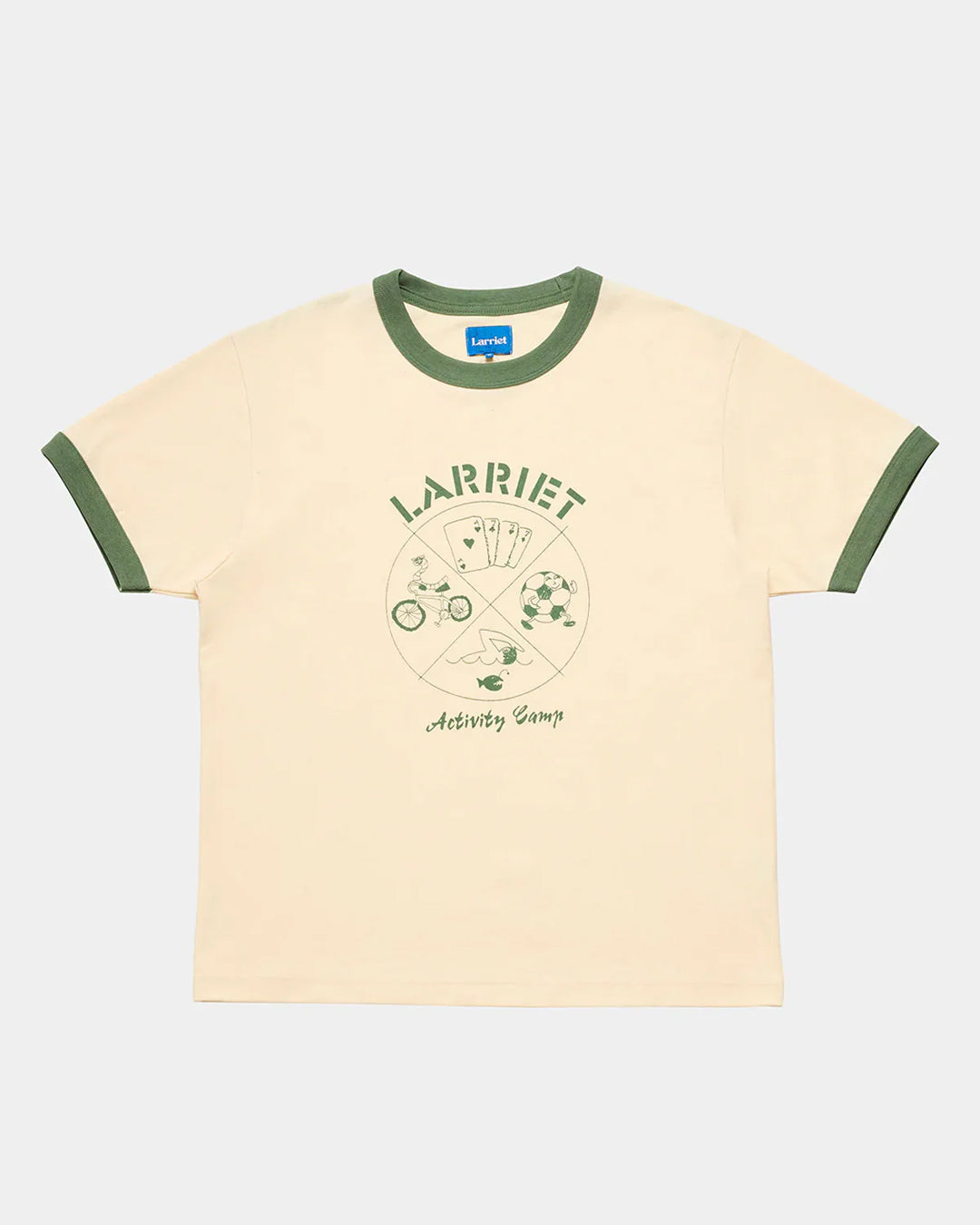 A Eckhaus Latta Shirt pictured on a model in front of a white background. The title of the product is Eckhaus Latta Eclipse Turtleneck - Stone and the image was taken by 199A®.