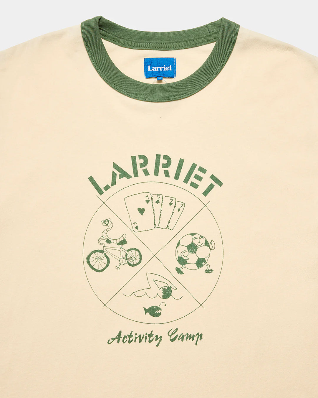 A Eckhaus Latta Shirt pictured on a model in front of a white background. The title of the product is Eckhaus Latta Eclipse Turtleneck - Stone and the image was taken by 199A®.