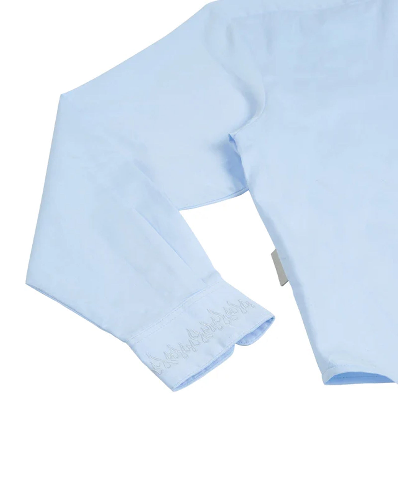 A Eckhaus Latta Shirt pictured on a model in front of a white background. The title of the product is Eckhaus Latta Eclipse Turtleneck - Stone and the image was taken by 199A®.