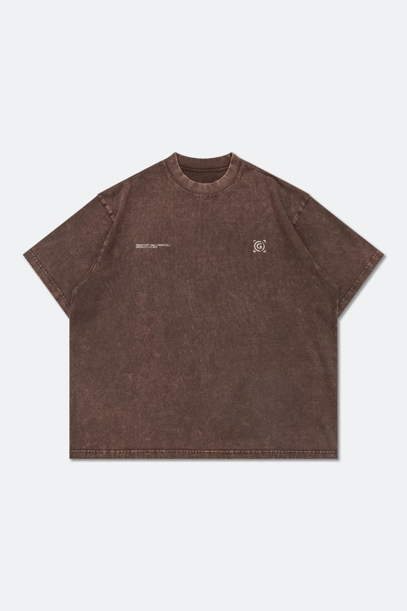 A Eckhaus Latta Shirt pictured on a model in front of a white background. The title of the product is Eckhaus Latta Eclipse Turtleneck - Stone and the image was taken by 199A®.