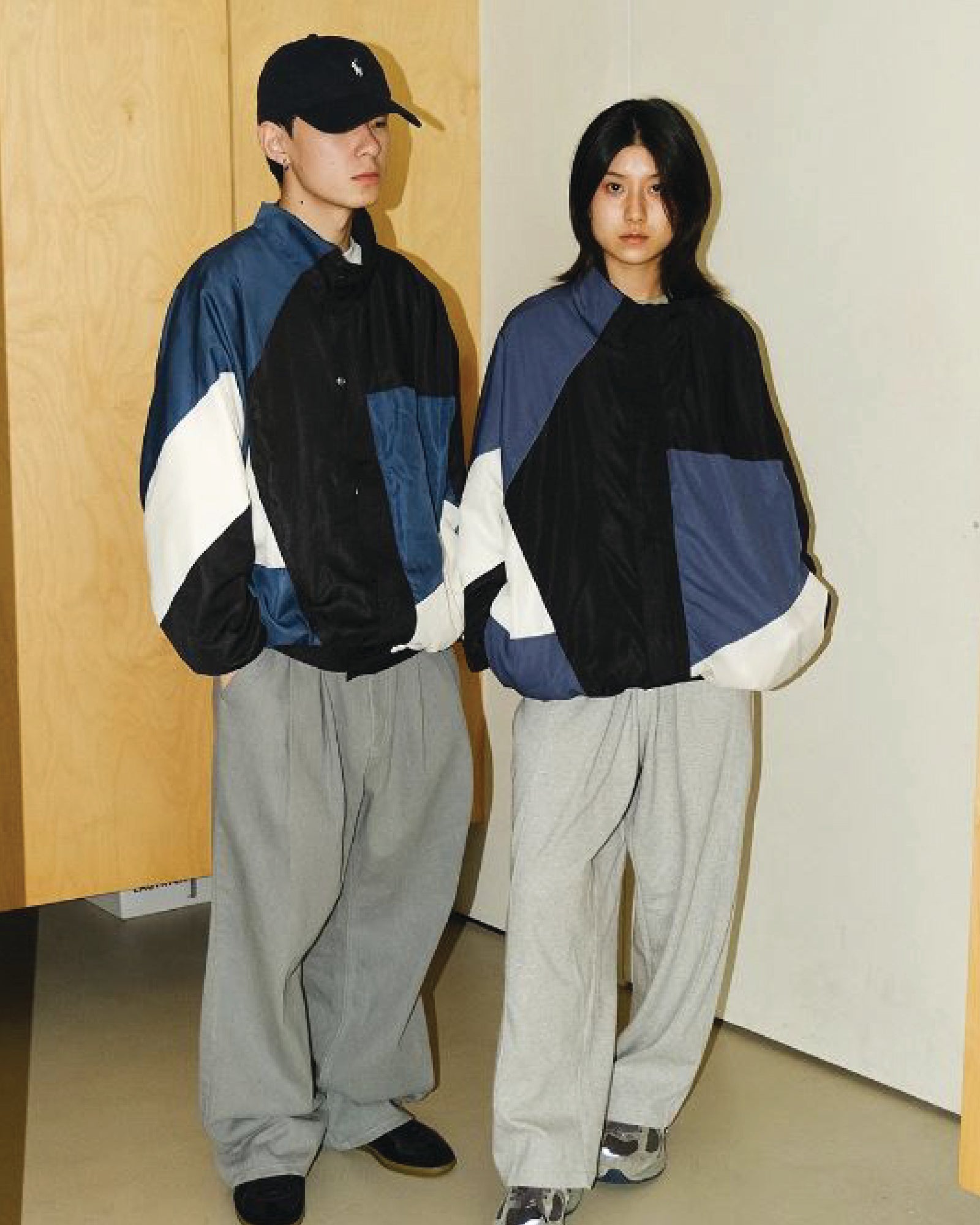 A Eckhaus Latta Shirt pictured on a model in front of a white background. The title of the product is Eckhaus Latta Eclipse Turtleneck - Stone and the image was taken by 199A®.