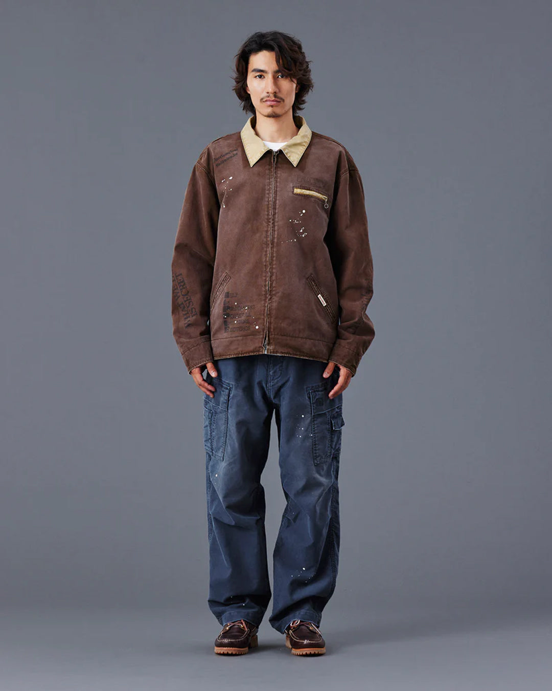 A Eckhaus Latta Shirt pictured on a model in front of a white background. The title of the product is Eckhaus Latta Eclipse Turtleneck - Stone and the image was taken by 199A®.