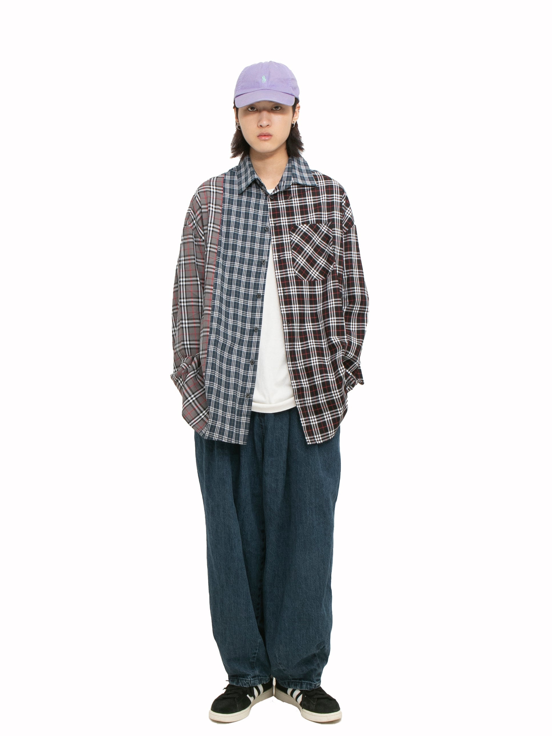 A Eckhaus Latta Shirt pictured on a model in front of a white background. The title of the product is Eckhaus Latta Eclipse Turtleneck - Stone and the image was taken by 199A®.