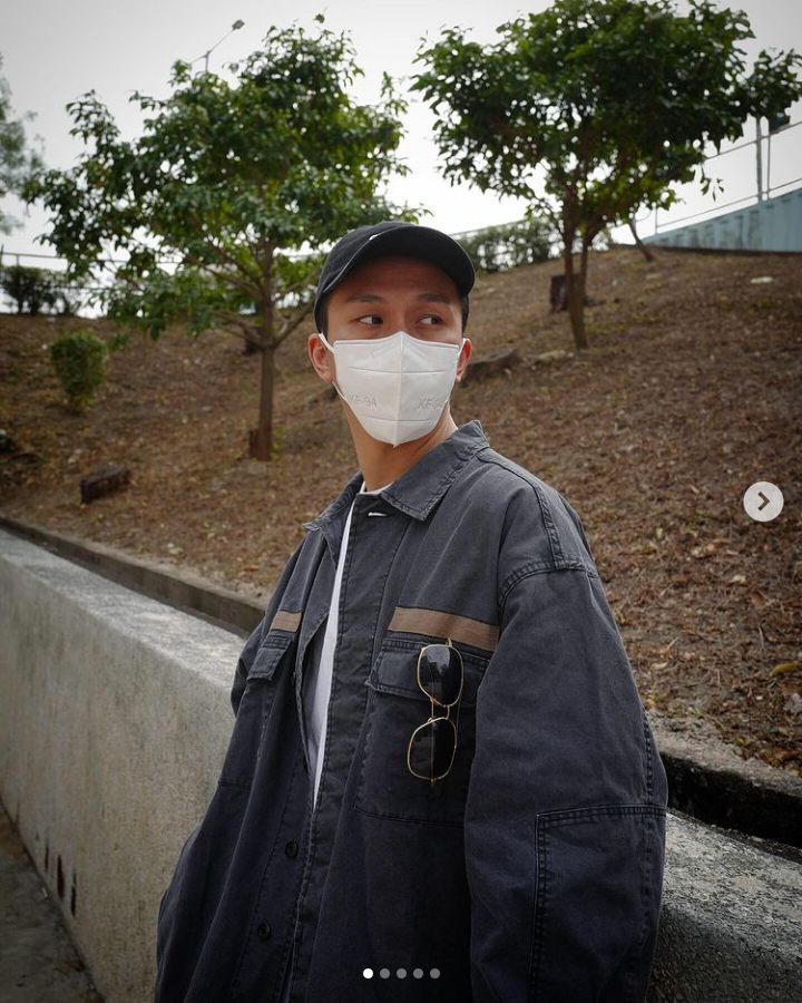 A Eckhaus Latta Shirt pictured on a model in front of a white background. The title of the product is Eckhaus Latta Eclipse Turtleneck - Stone and the image was taken by 199A®.