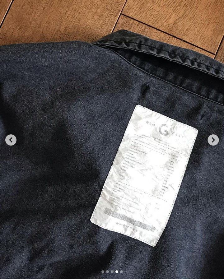 A Eckhaus Latta Shirt pictured on a model in front of a white background. The title of the product is Eckhaus Latta Eclipse Turtleneck - Stone and the image was taken by 199A®.