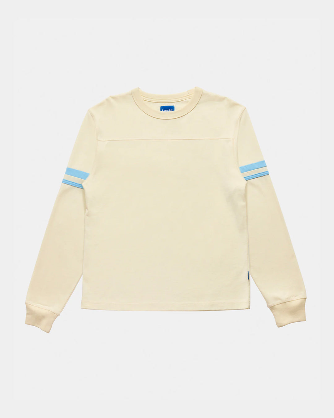 A Eckhaus Latta Shirt pictured on a model in front of a white background. The title of the product is Eckhaus Latta Eclipse Turtleneck - Stone and the image was taken by 199A®.