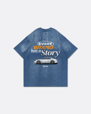 GROCERY x Tarmac Works Washed Graphic Tee - Faded Blue