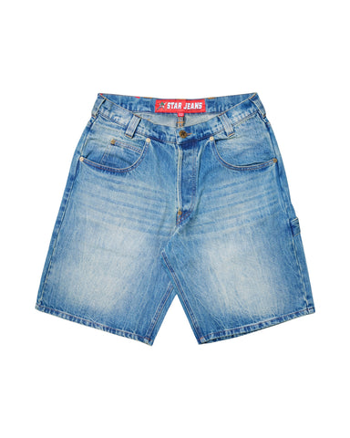 Faded C-Star Denim Shorts - Blue