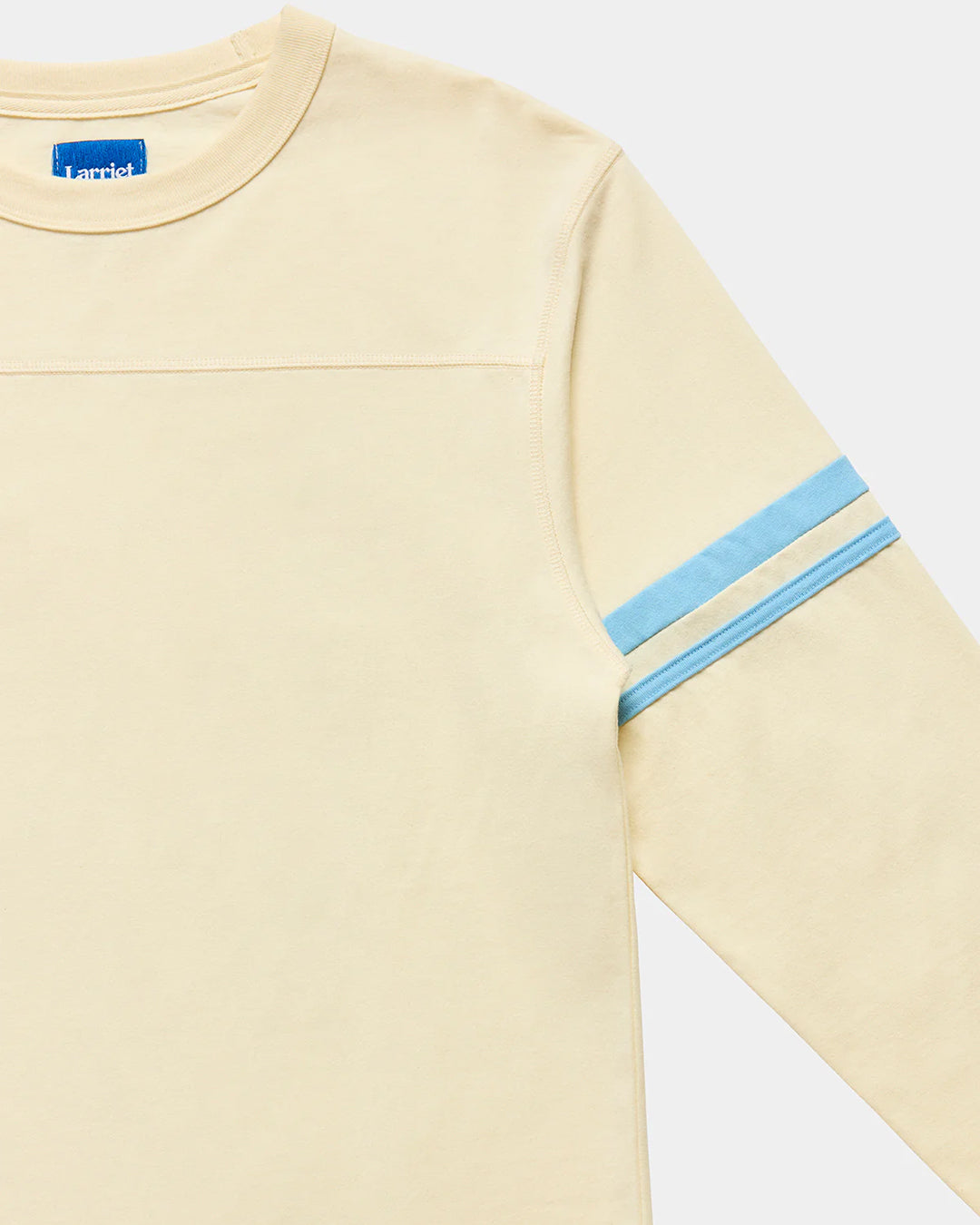 A Eckhaus Latta Shirt pictured on a model in front of a white background. The title of the product is Eckhaus Latta Eclipse Turtleneck - Stone and the image was taken by 199A®.