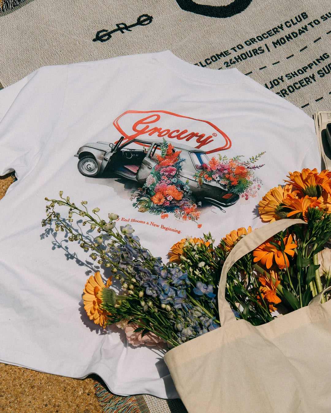 A Eckhaus Latta Shirt pictured on a model in front of a white background. The title of the product is Eckhaus Latta Eclipse Turtleneck - Stone and the image was taken by 199A®.