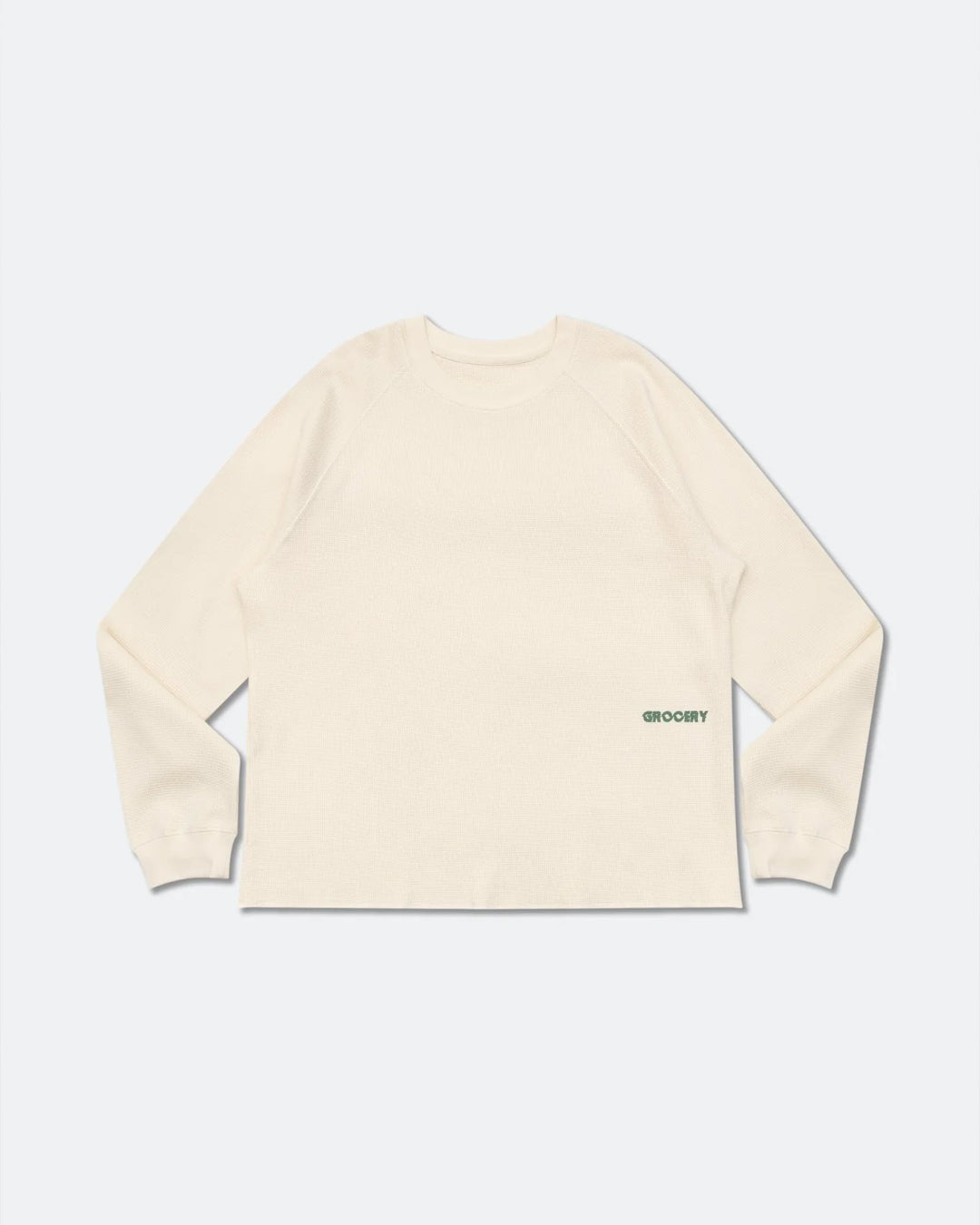 A Eckhaus Latta Shirt pictured on a model in front of a white background. The title of the product is Eckhaus Latta Eclipse Turtleneck - Stone and the image was taken by 199A®.