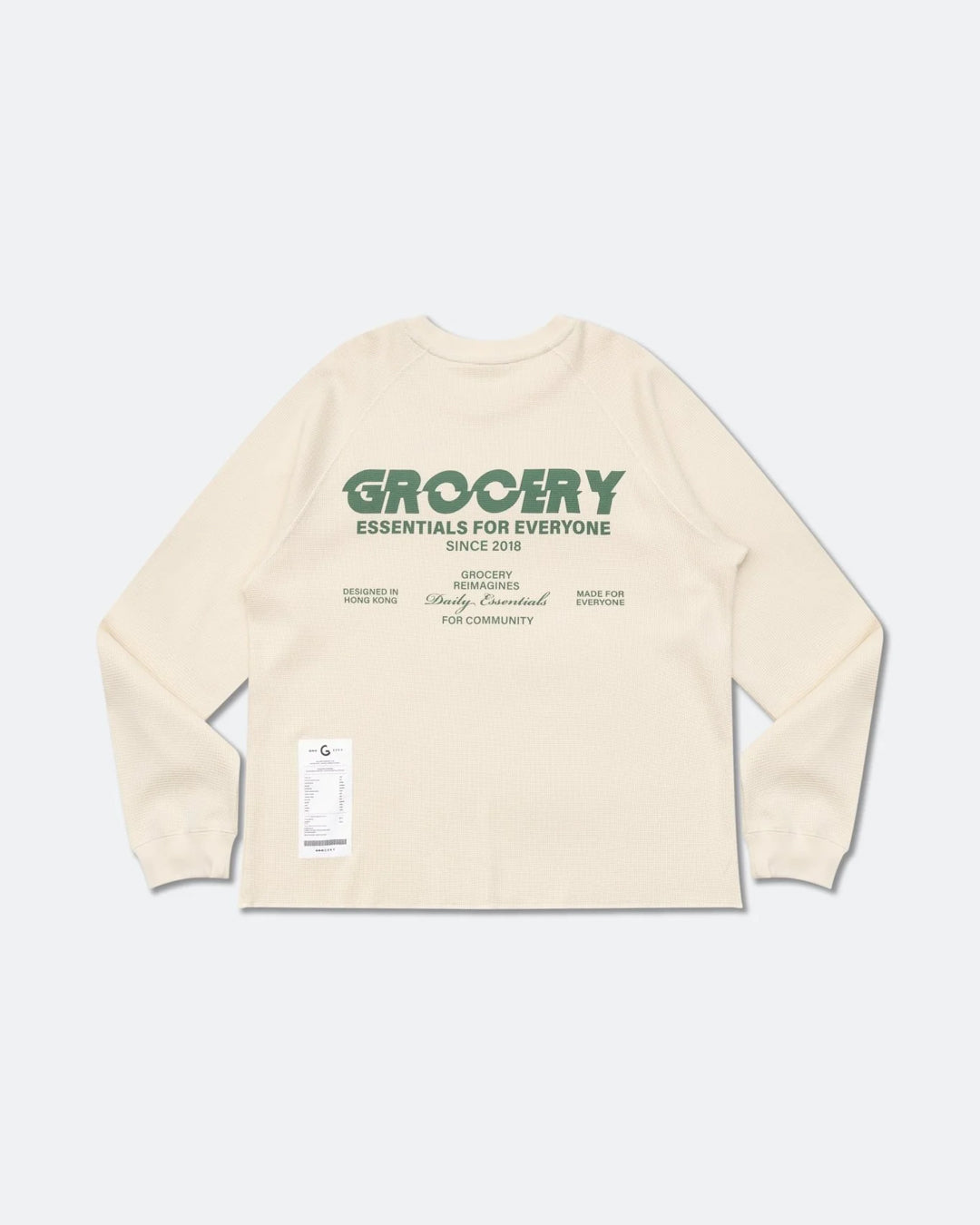 A Eckhaus Latta Shirt pictured on a model in front of a white background. The title of the product is Eckhaus Latta Eclipse Turtleneck - Stone and the image was taken by 199A®.